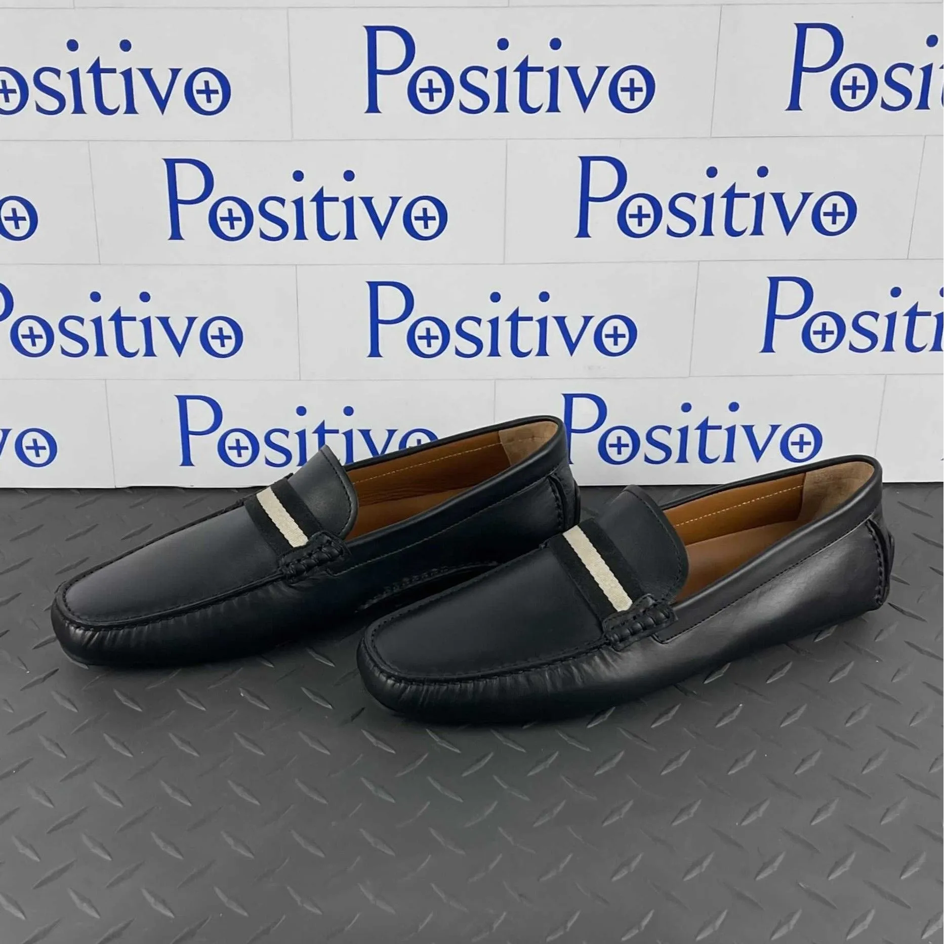Bally Waltec Black Calf Leather Drivers