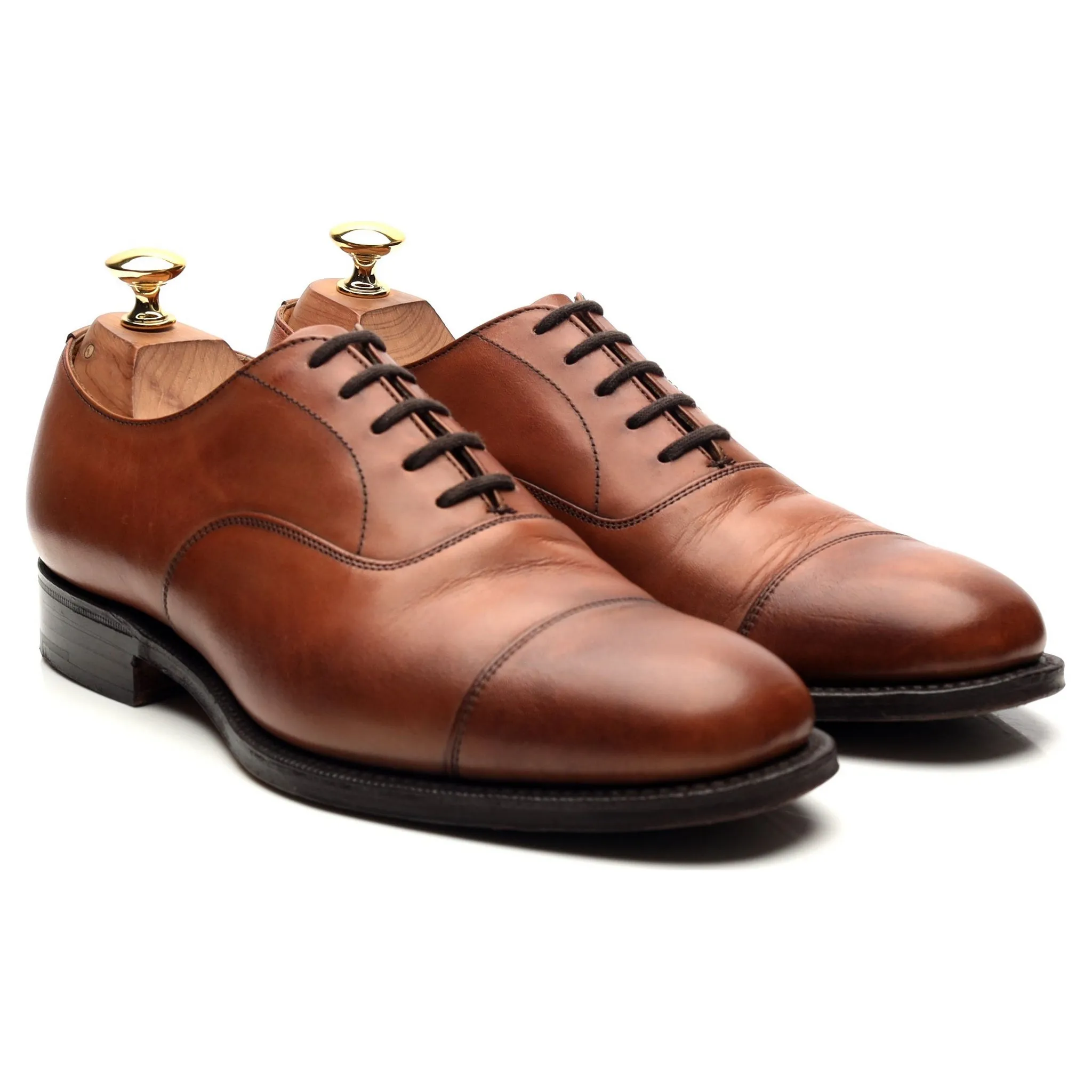 'Balmoral' Tan Brown Leather Oxford UK 6 F