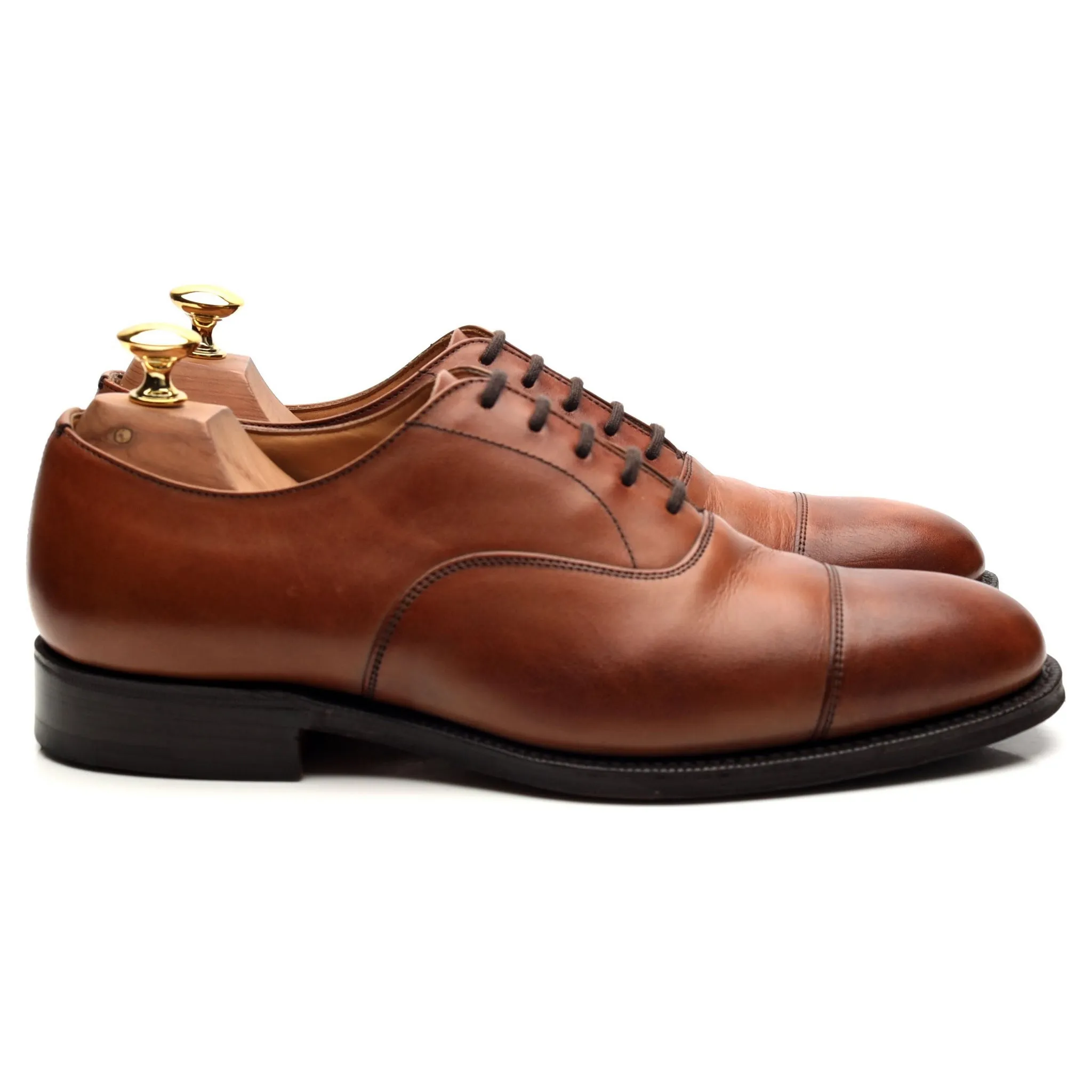 'Balmoral' Tan Brown Leather Oxford UK 6 F
