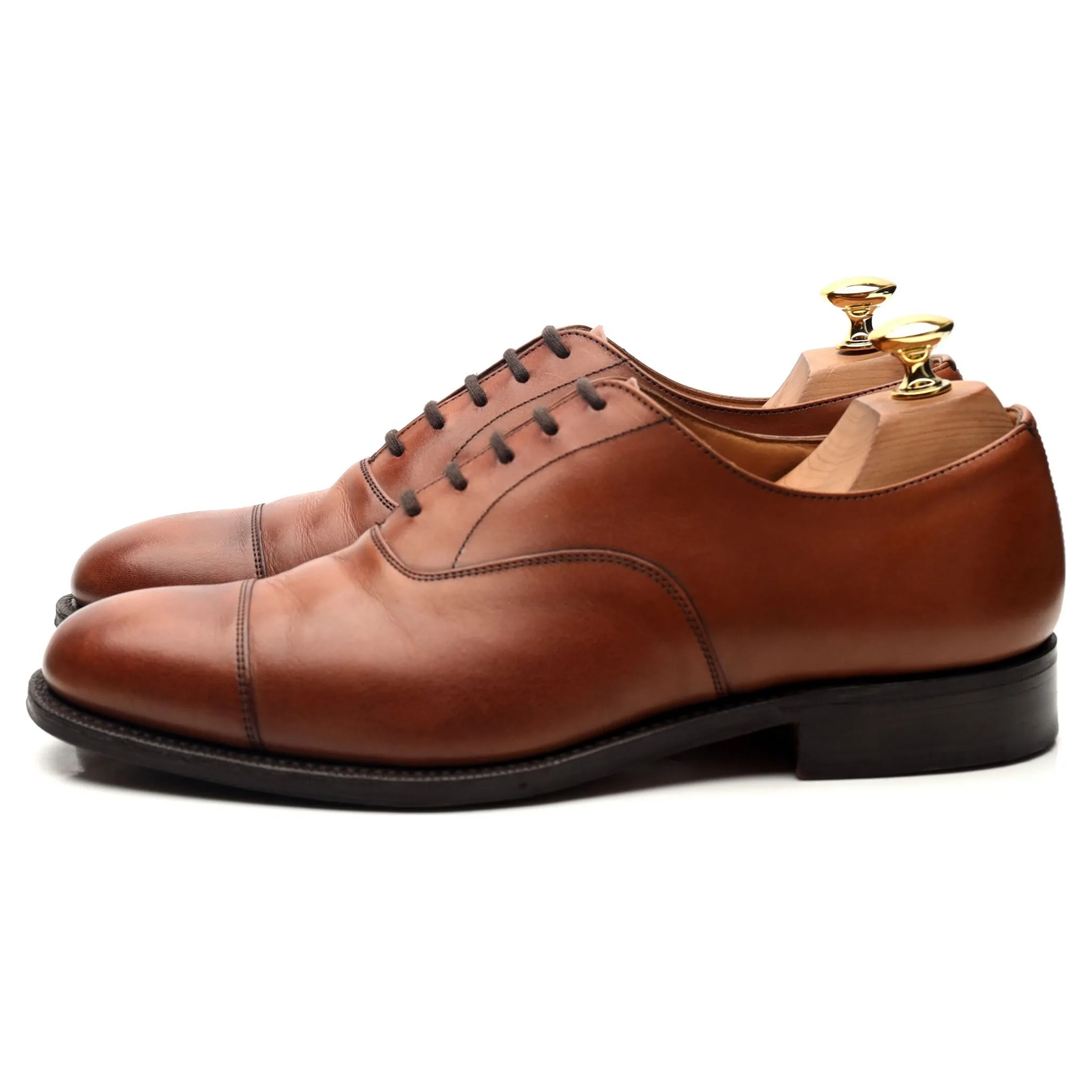 'Balmoral' Tan Brown Leather Oxford UK 6 F