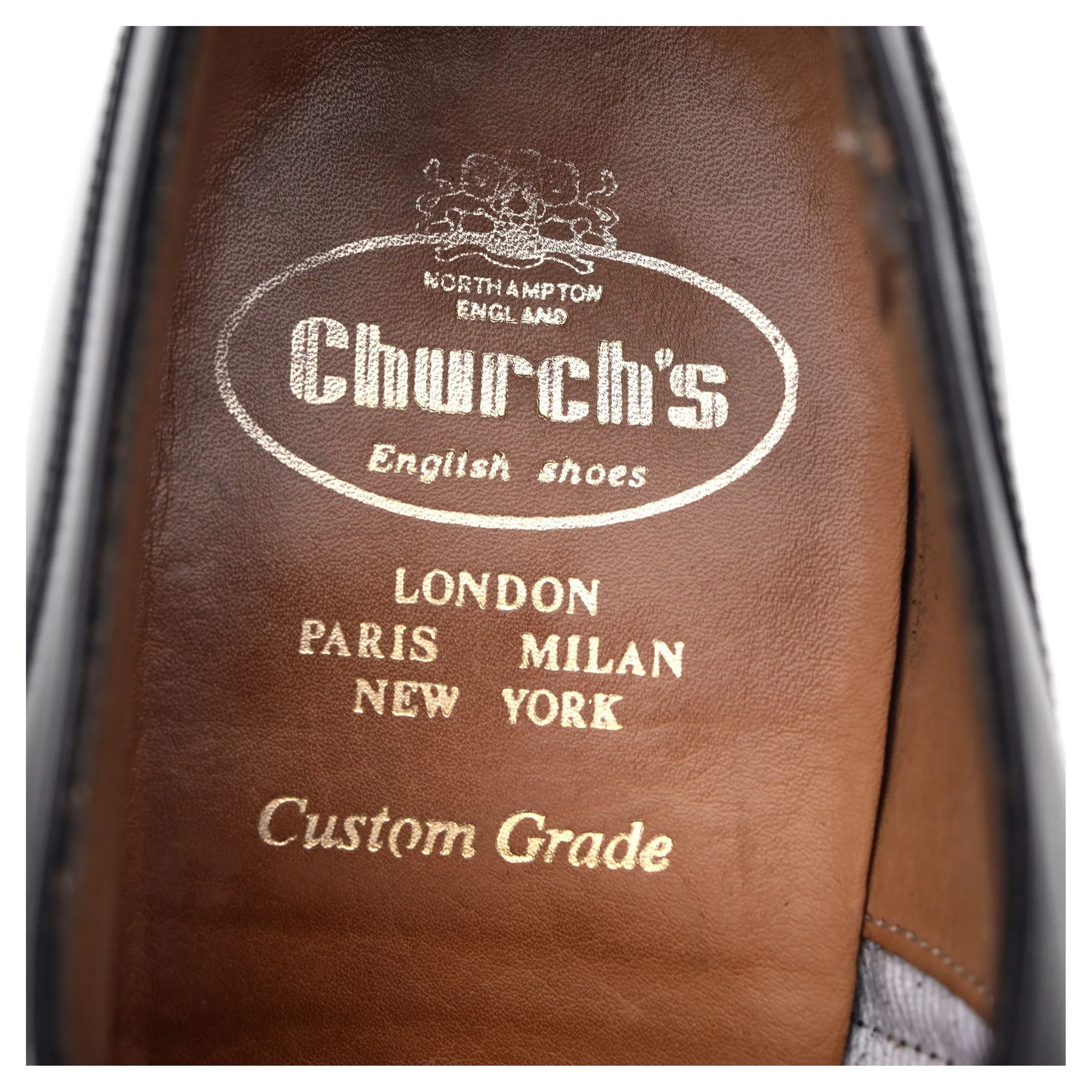 'Bamford' Black Leather Oxford UK 8 G