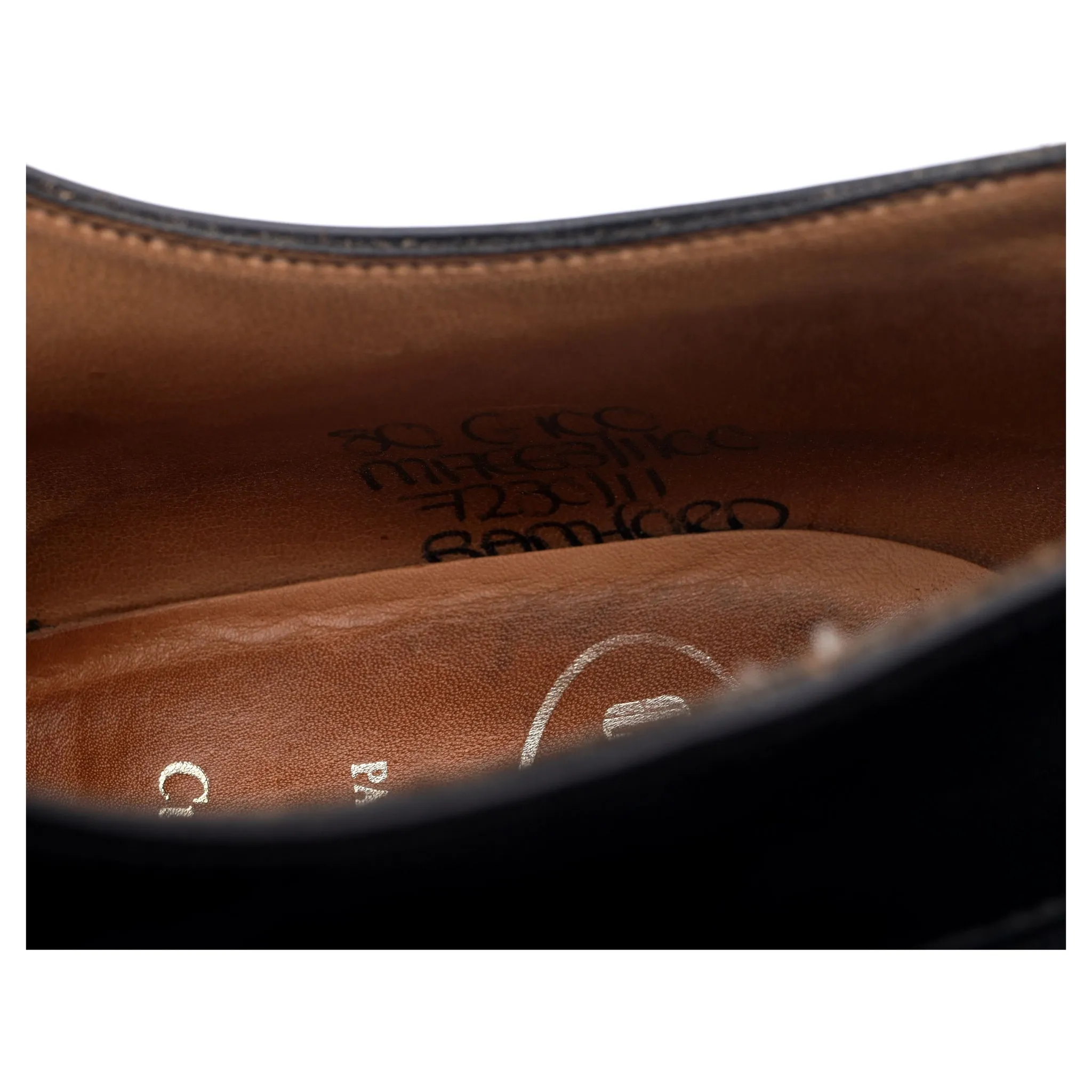 'Bamford' Black Leather Oxford UK 8 G