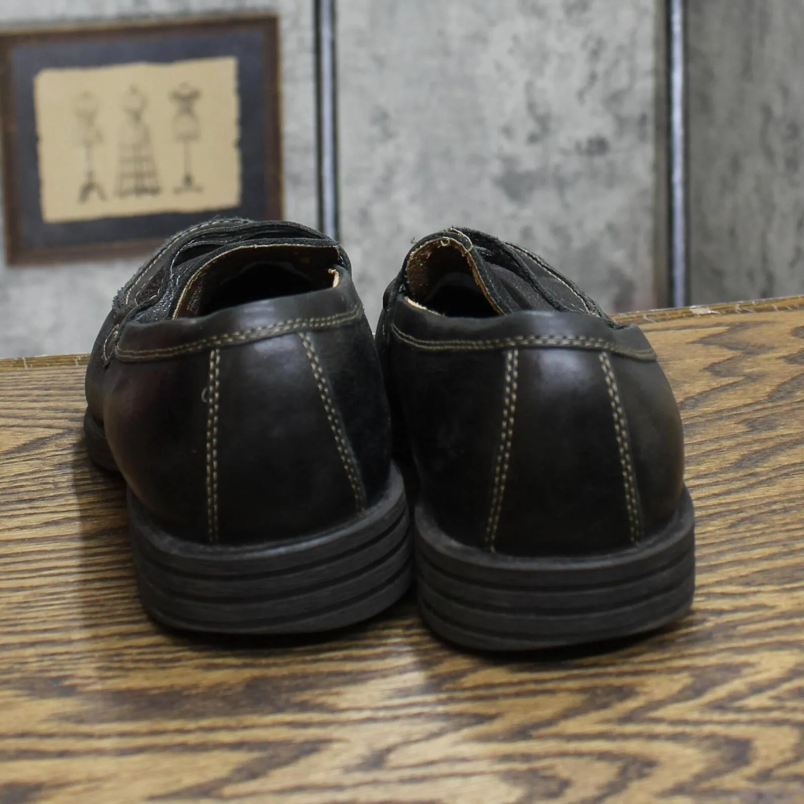 Bass Mens Pull On Loafers Dress Shoes 166689cc0a4c2b Black 7.5M