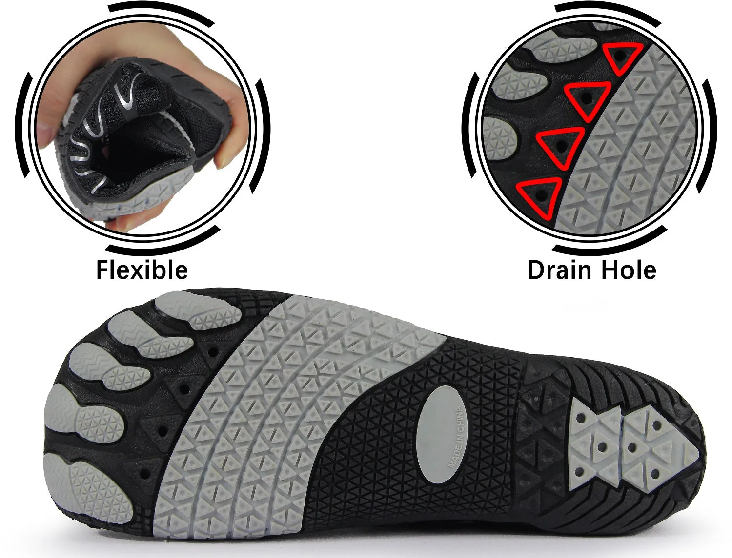 BenSorts Women Men Barefoot Water Shoes Aqua Sports Shoes for Swimming Surfing Diving Walking