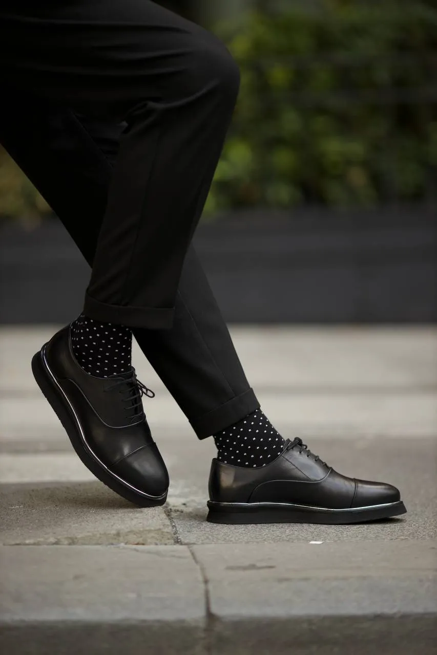 Black Captoe Oxford