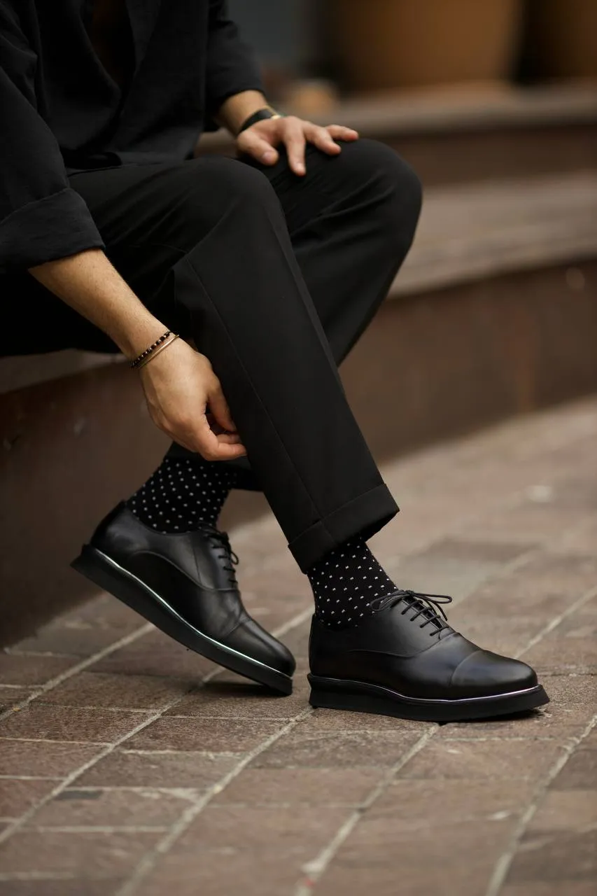 Black Captoe Oxford