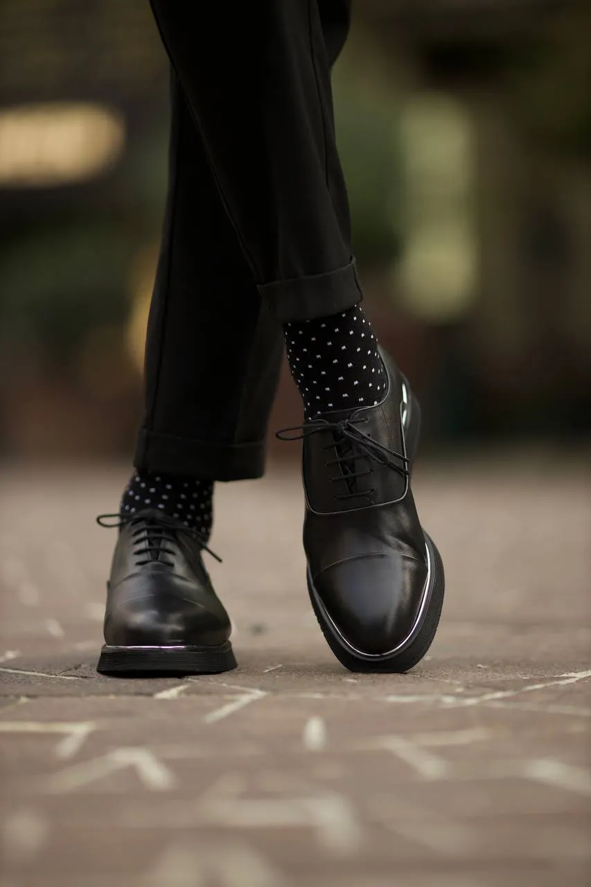 Black Captoe Oxford