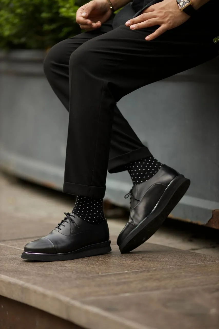 Black Captoe Oxford