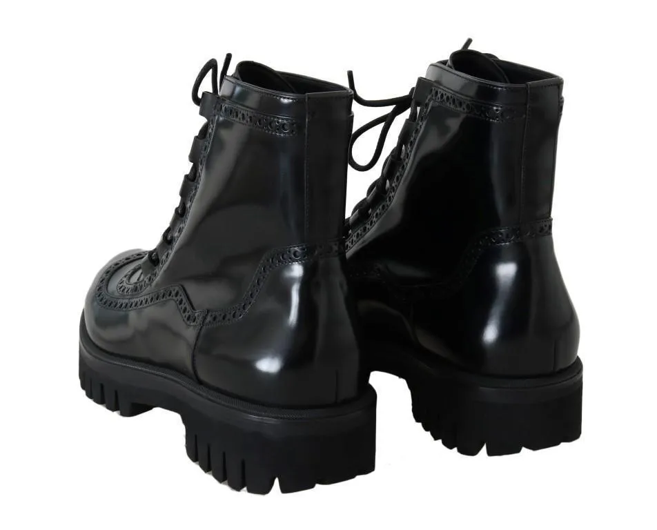 Black Leather Ankle Boots