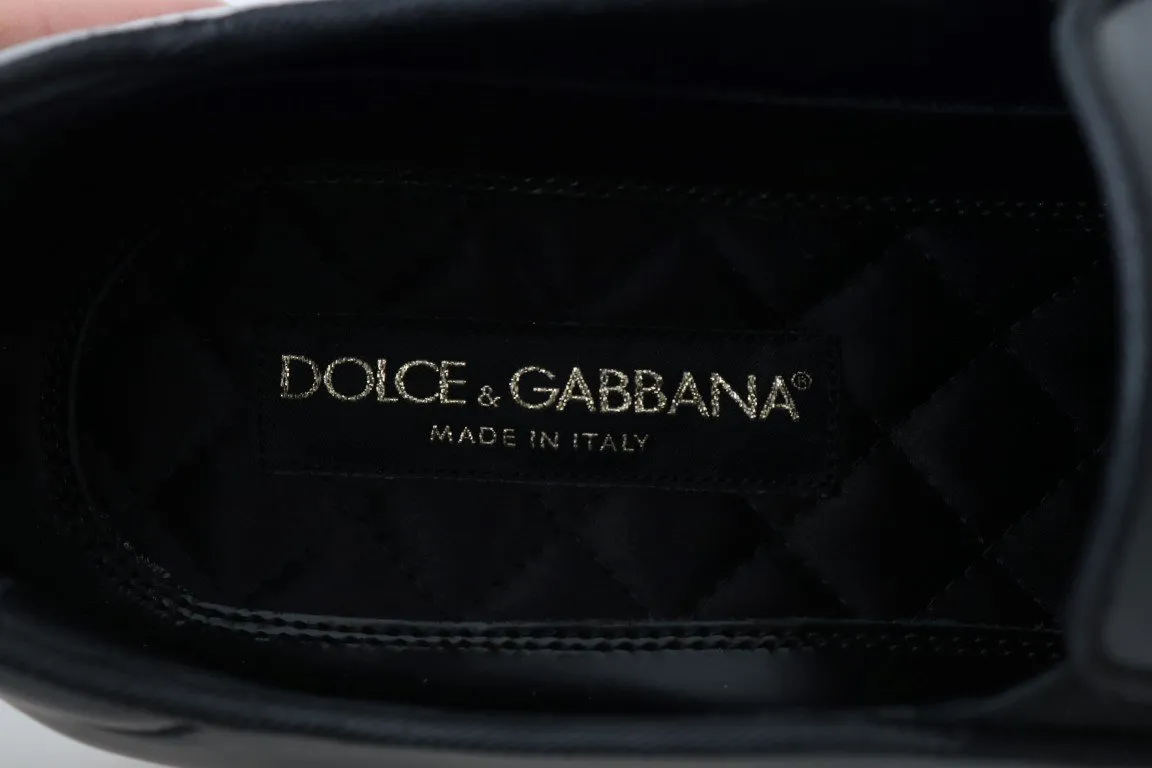 Black Leather Dress Loafers Shoes