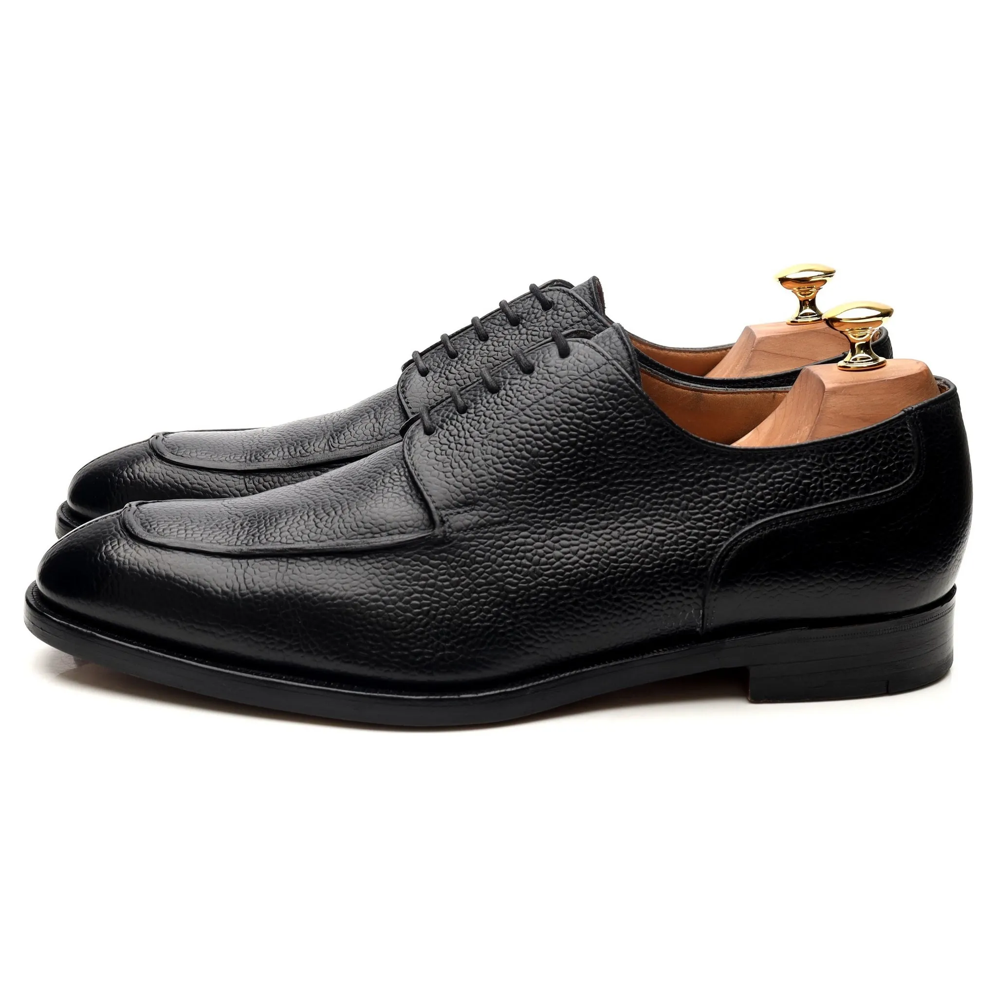 Black Leather Split Toe Derby UK 10.5 FX