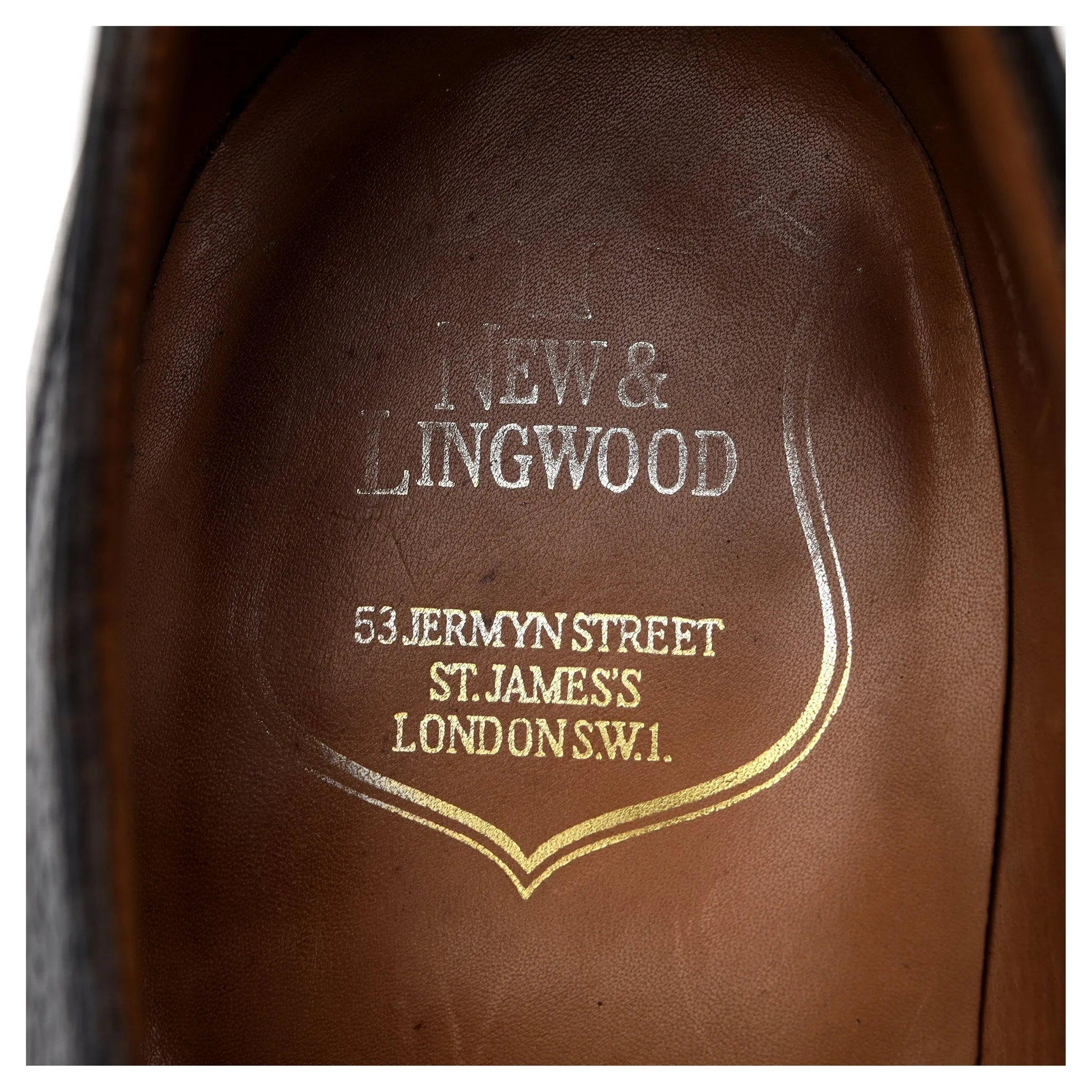 Black Leather Split Toe Derby UK 10.5 FX