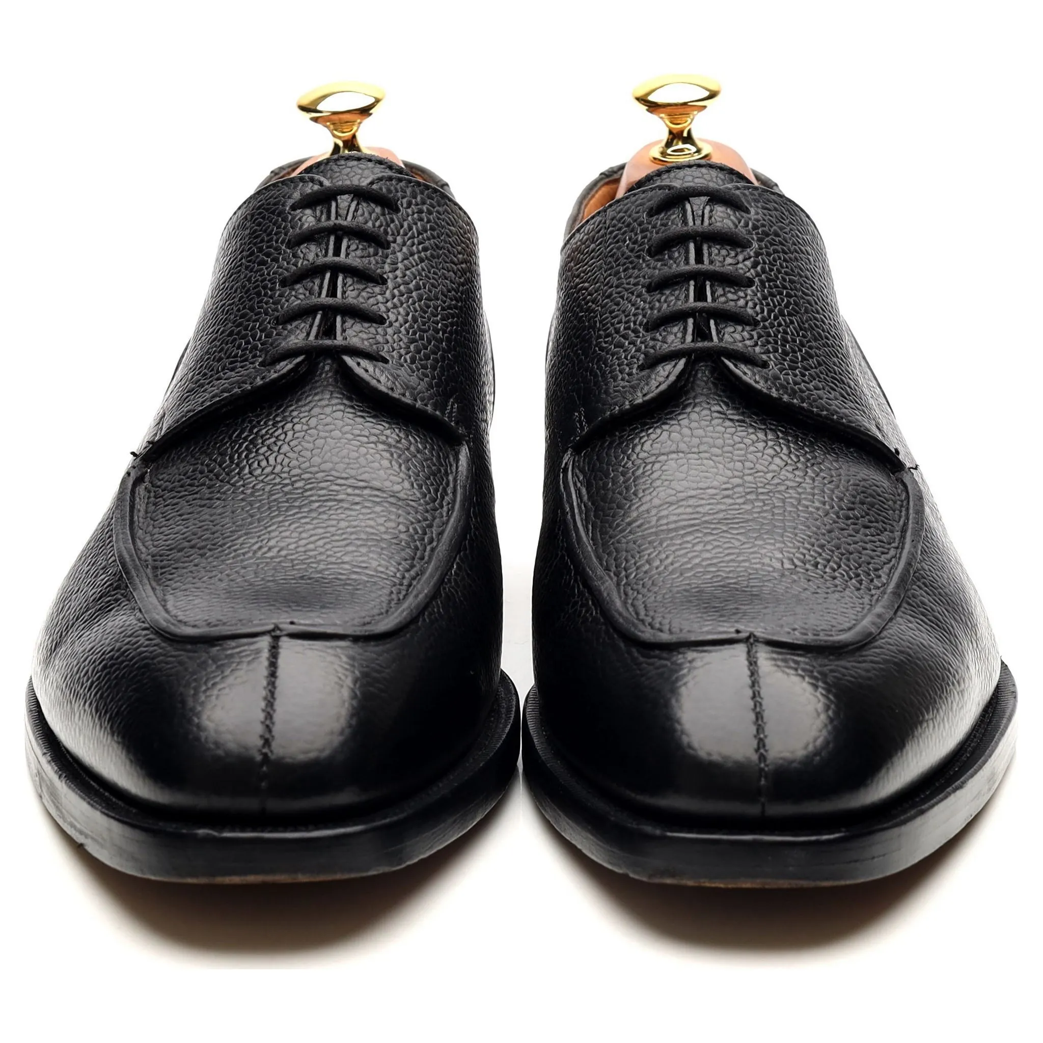 Black Leather Split Toe Derby UK 10.5 FX