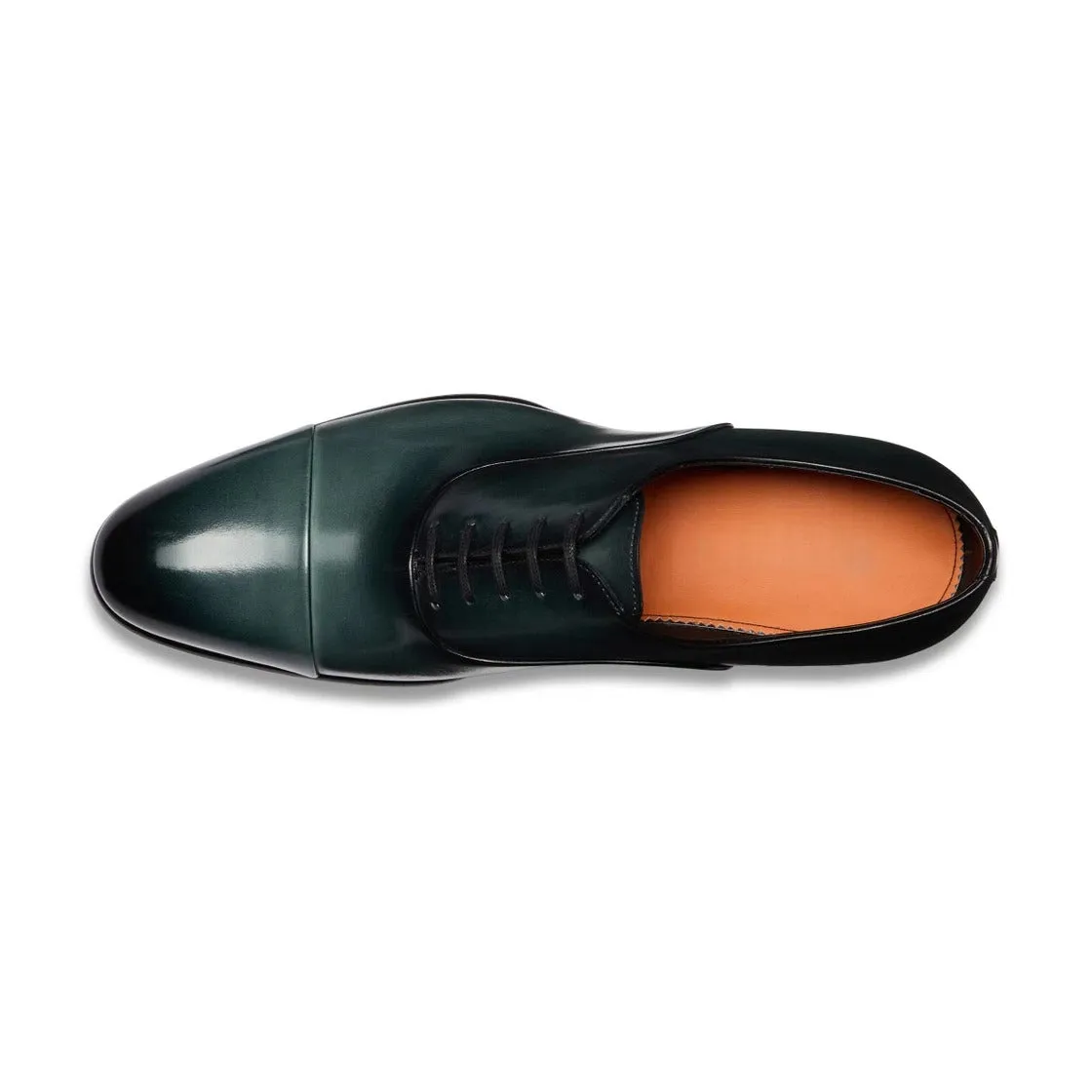 Blue Leather Woodford Balmoral Toe Cap Oxfords - Formal Shoes
