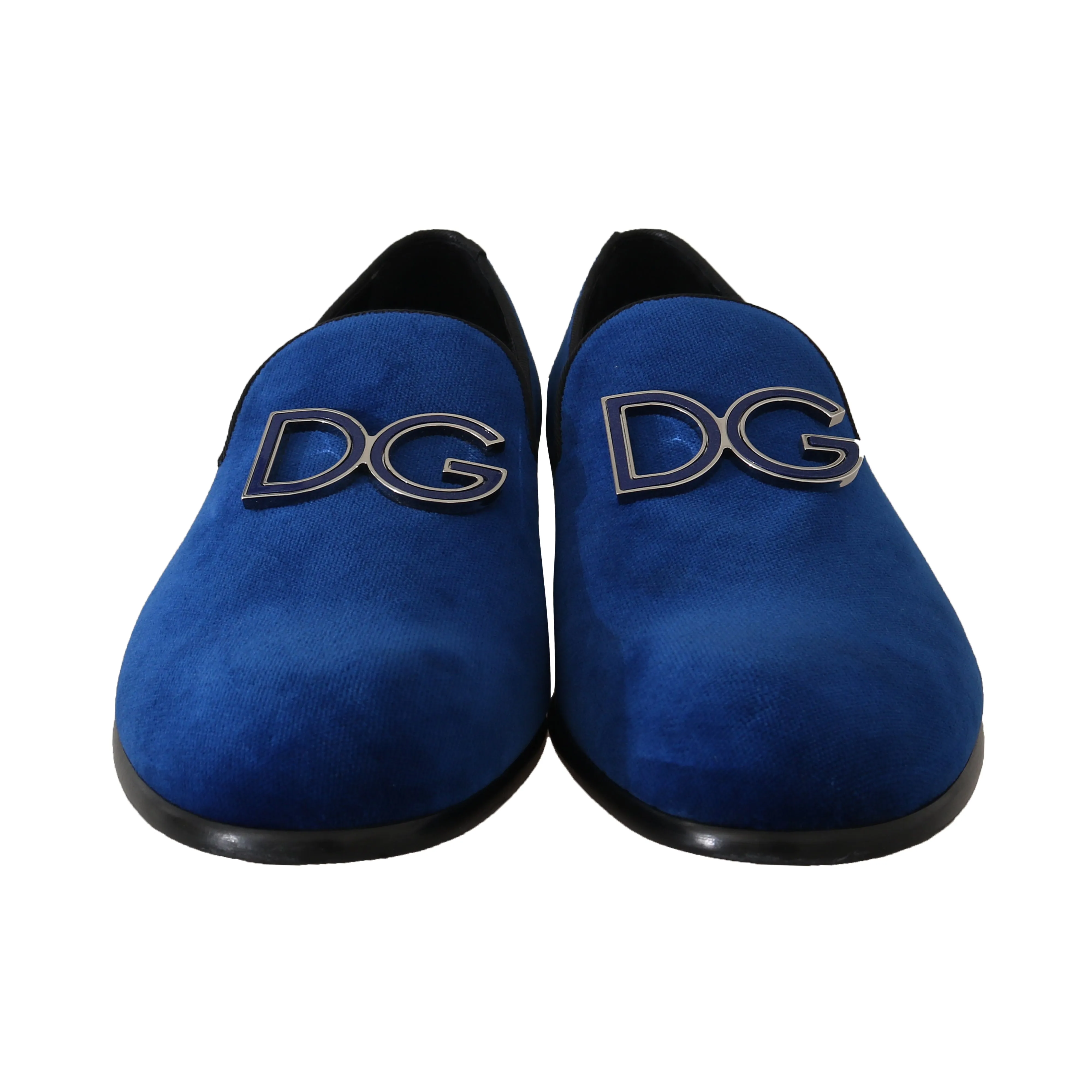 Blue Velvet DG Logo Dress Loafers