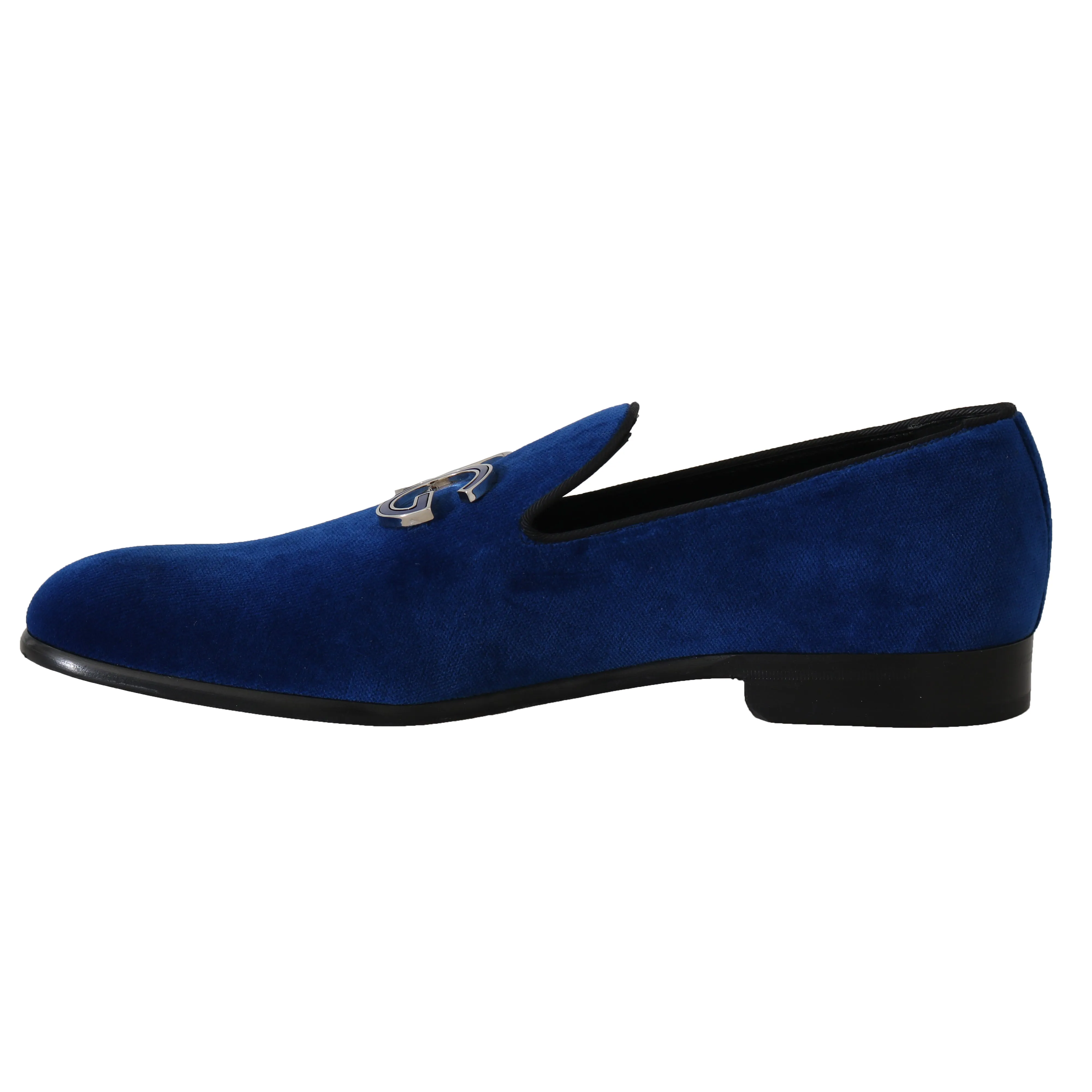 Blue Velvet DG Logo Dress Loafers