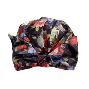 Bluhen - Black Floral Shower Cap