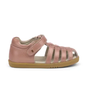 Bobux I Walk Jump Leather Closed Toe Sandal Rose Gold