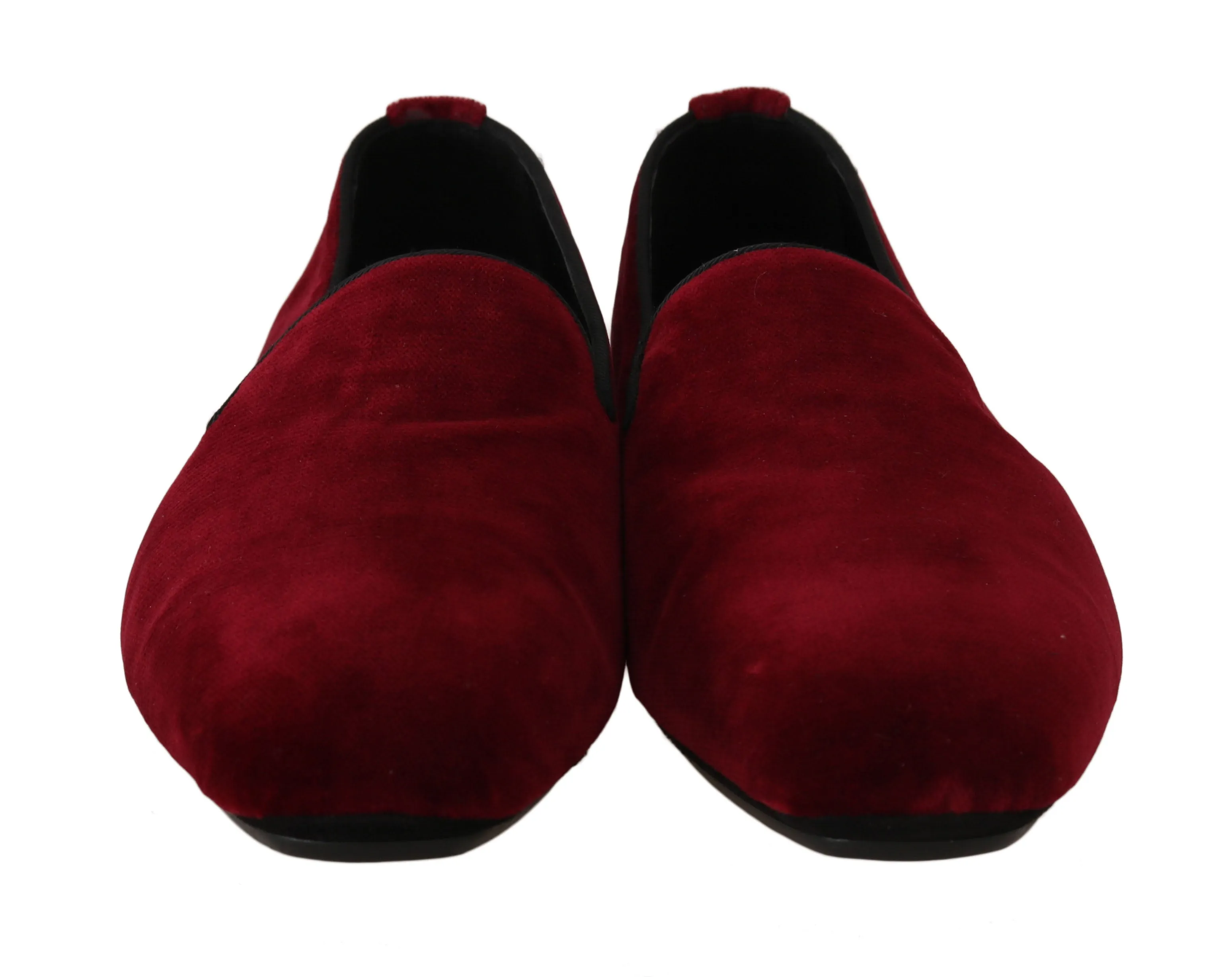 Bordeaux Black Velvet Dress Loafers