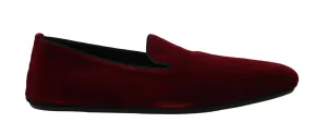 Bordeaux Black Velvet Dress Loafers
