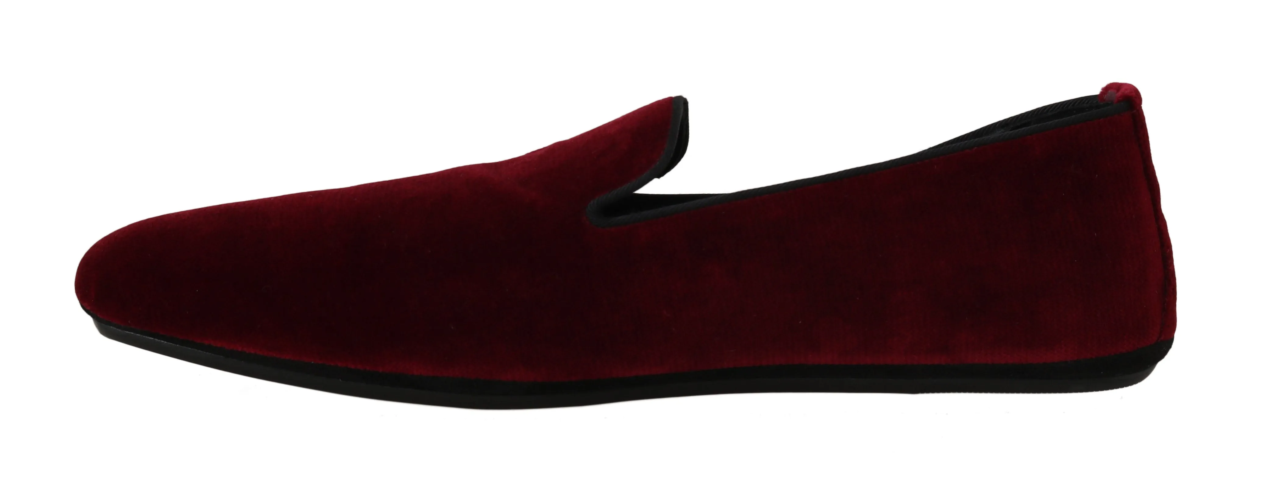 Bordeaux Black Velvet Dress Loafers