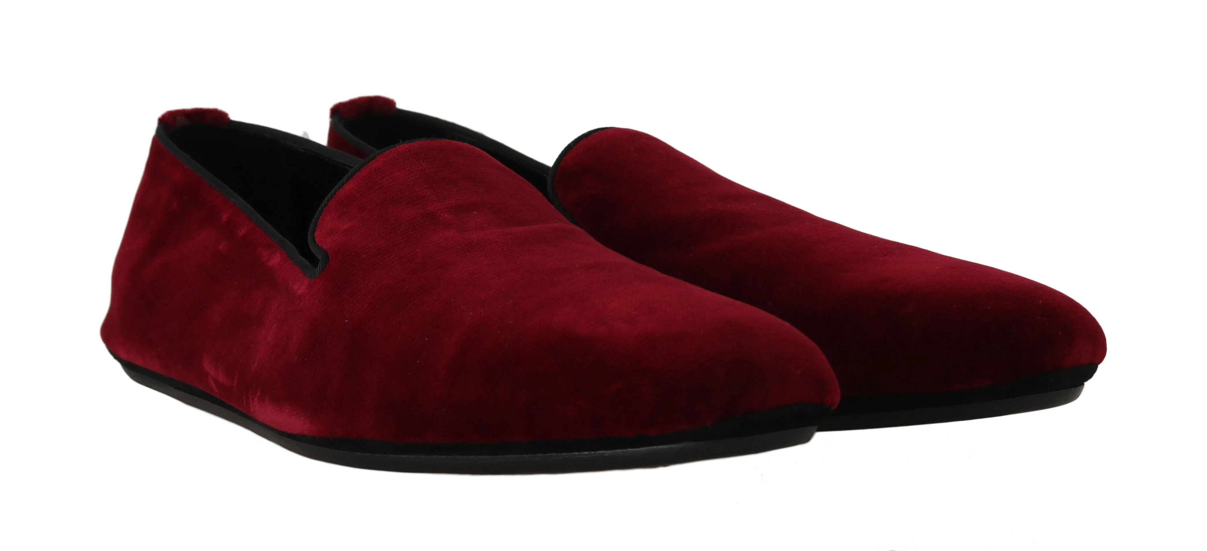 Bordeaux Black Velvet Dress Loafers