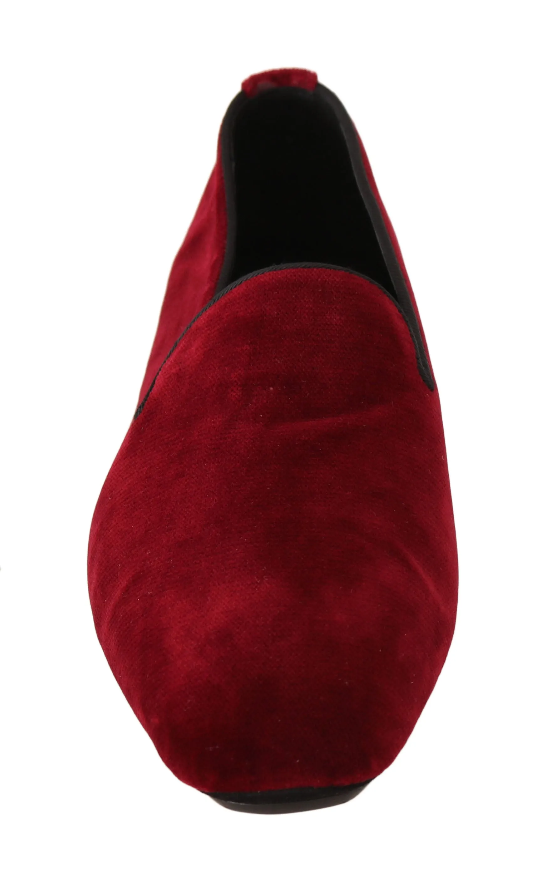 Bordeaux Black Velvet Dress Loafers