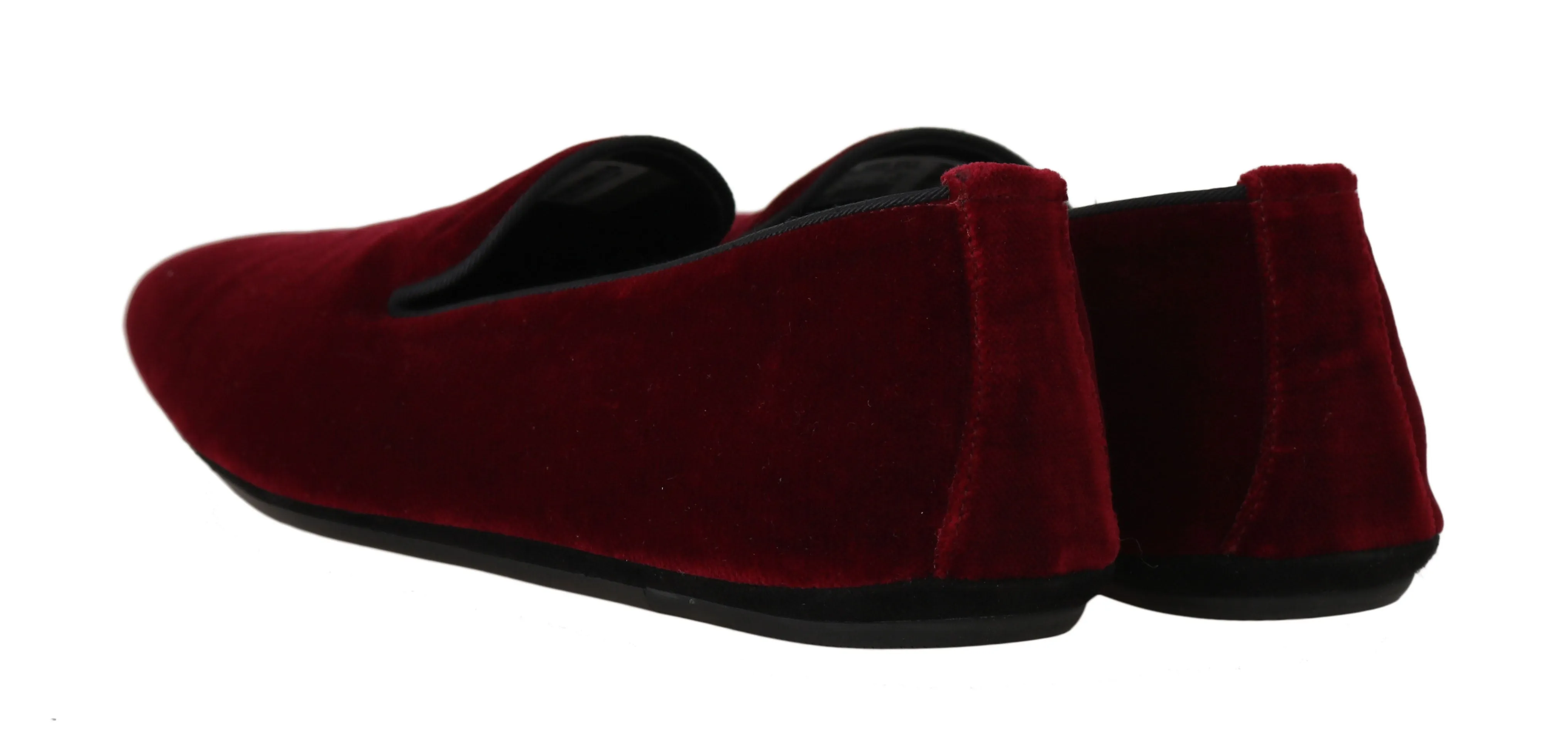 Bordeaux Black Velvet Dress Loafers