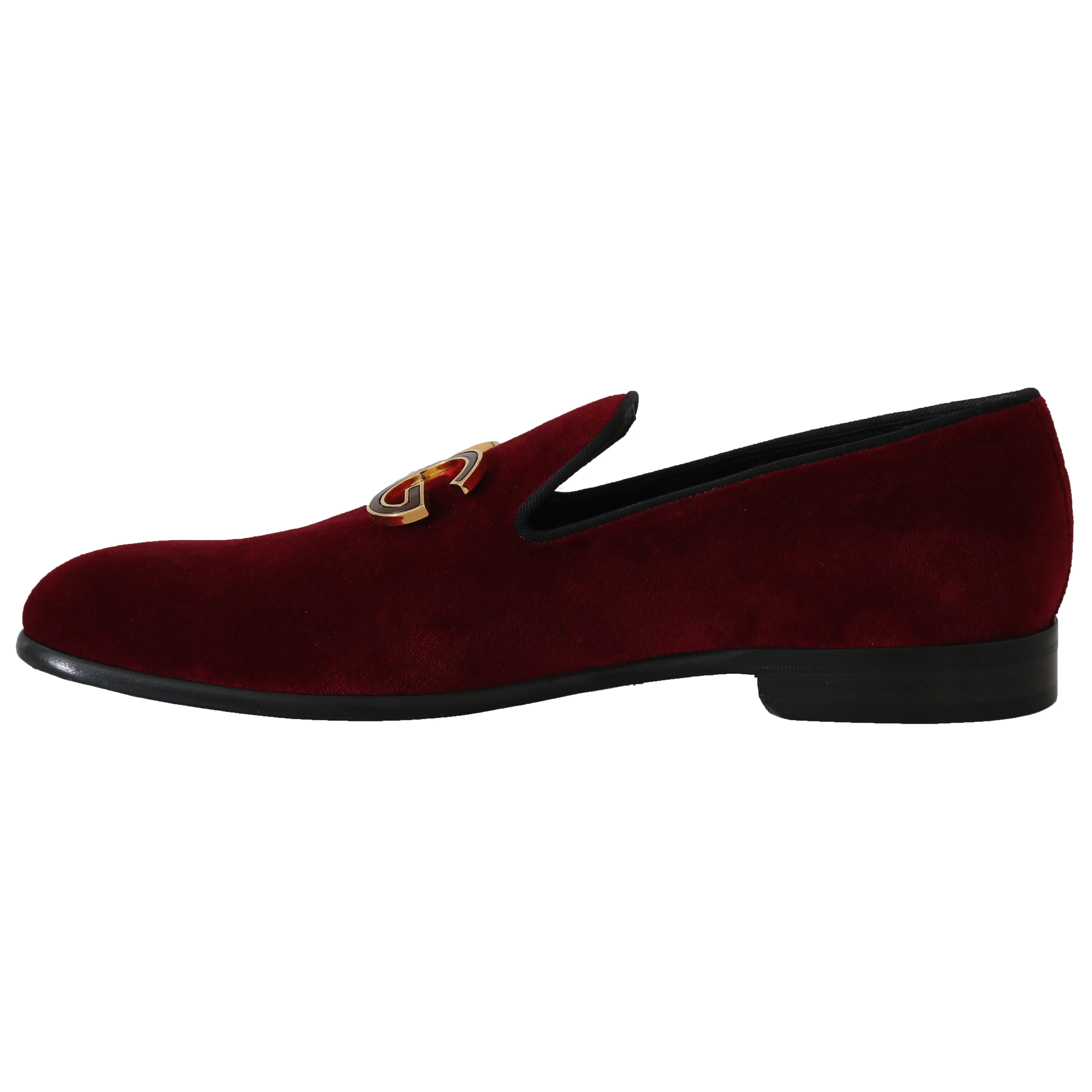 Bordeaux Velvet DG Logo Dress Loafers