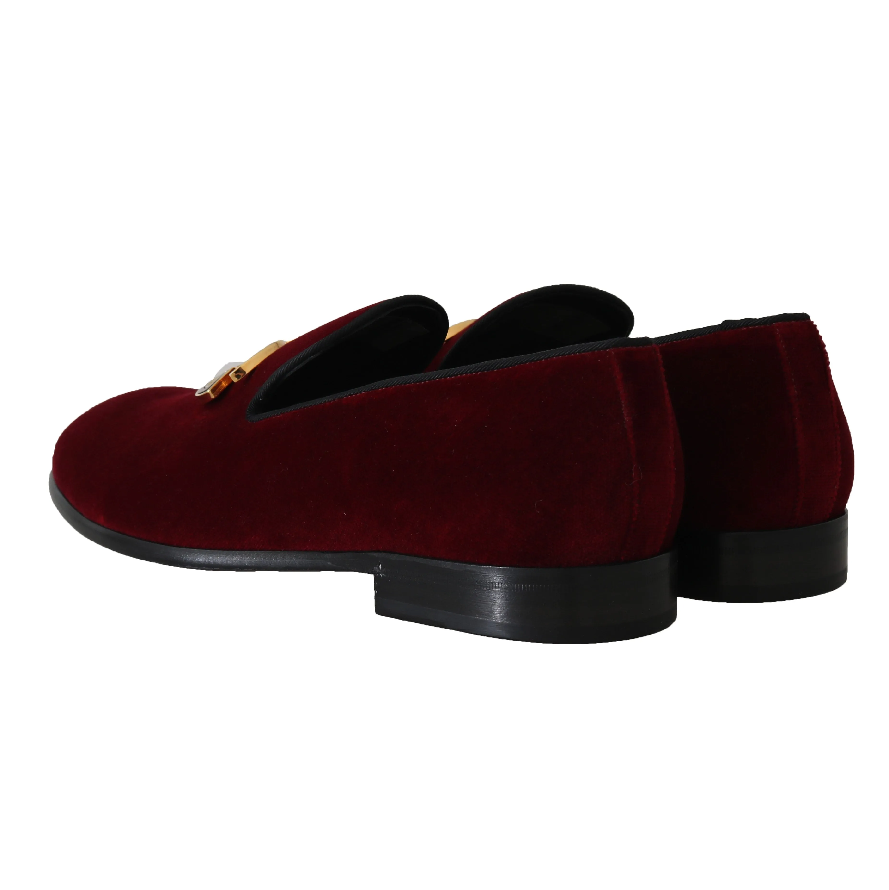 Bordeaux Velvet DG Logo Dress Loafers