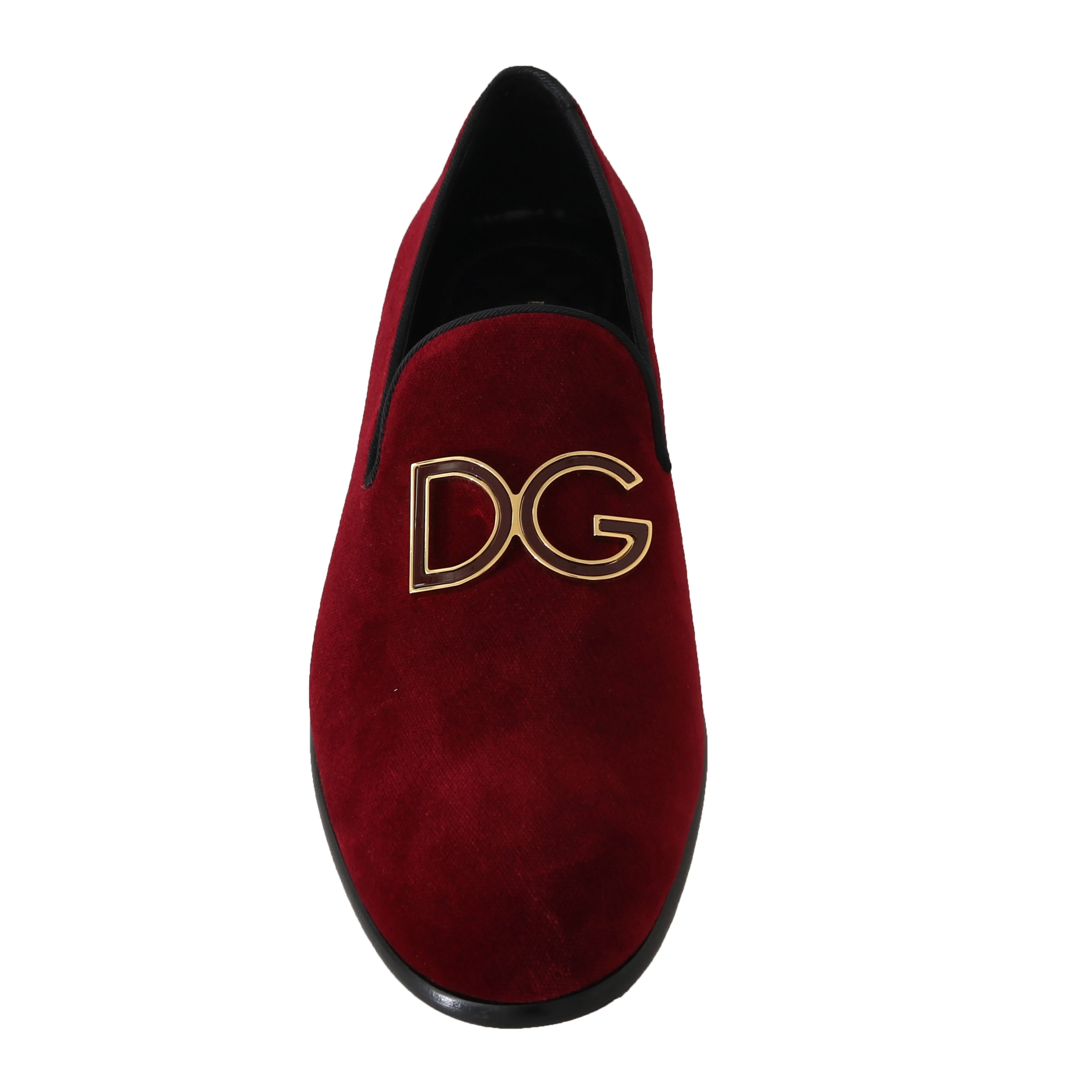 Bordeaux Velvet DG Logo Dress Loafers