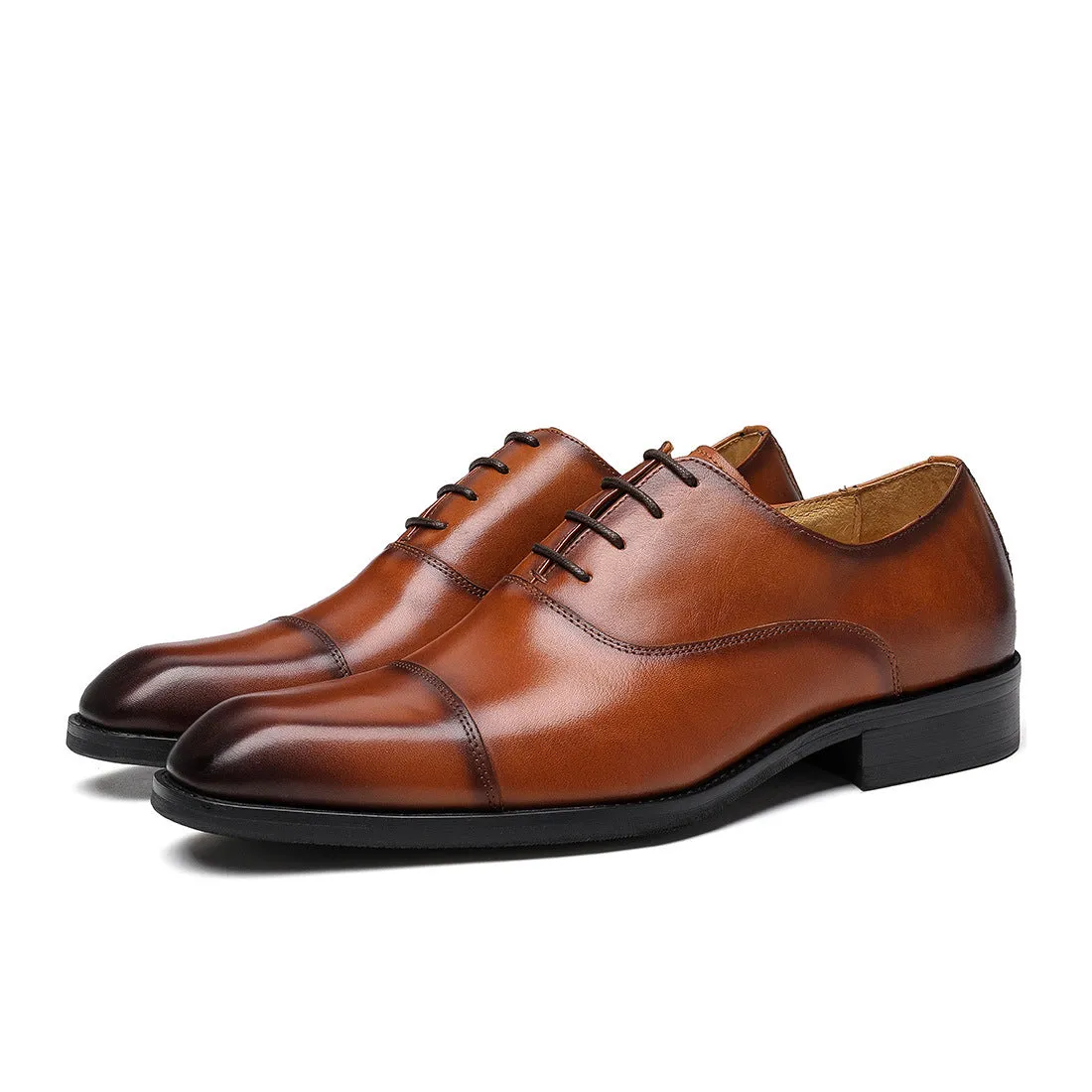 British Leather Shoes Men's Business Formal Wear Authentic Leather Square Toe Oxford Shoes Groom Wedding Shoes Casual Men's Shoes20613