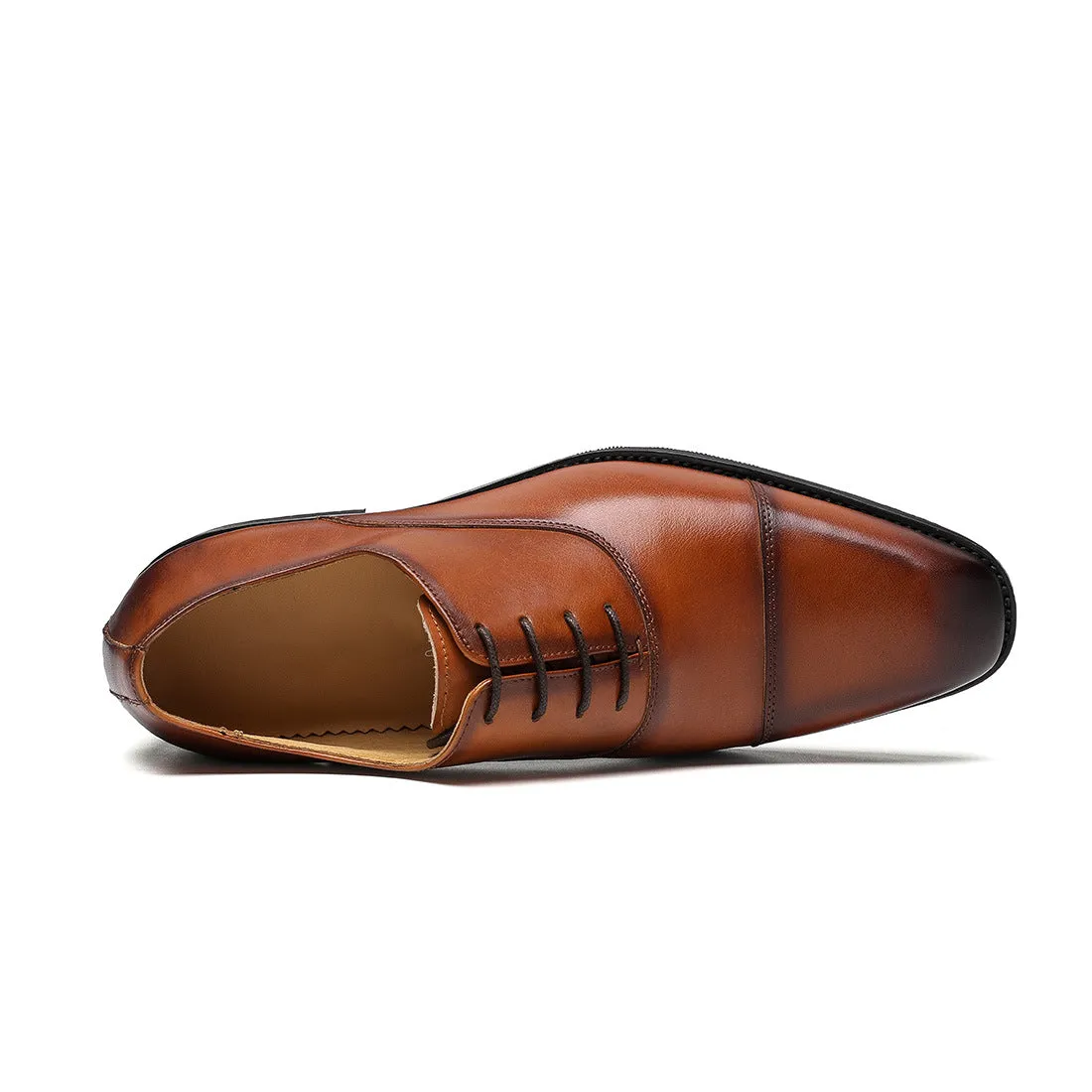British Leather Shoes Men's Business Formal Wear Authentic Leather Square Toe Oxford Shoes Groom Wedding Shoes Casual Men's Shoes20613