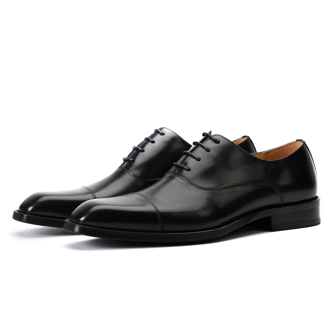 British Leather Shoes Men's Business Formal Wear Authentic Leather Square Toe Oxford Shoes Groom Wedding Shoes Casual Men's Shoes20613
