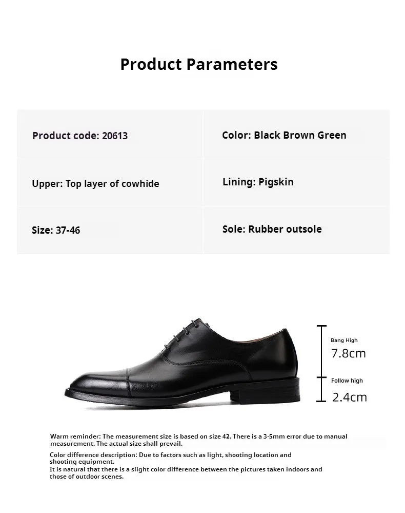 British Leather Shoes Men's Business Formal Wear Authentic Leather Square Toe Oxford Shoes Groom Wedding Shoes Casual Men's Shoes20613