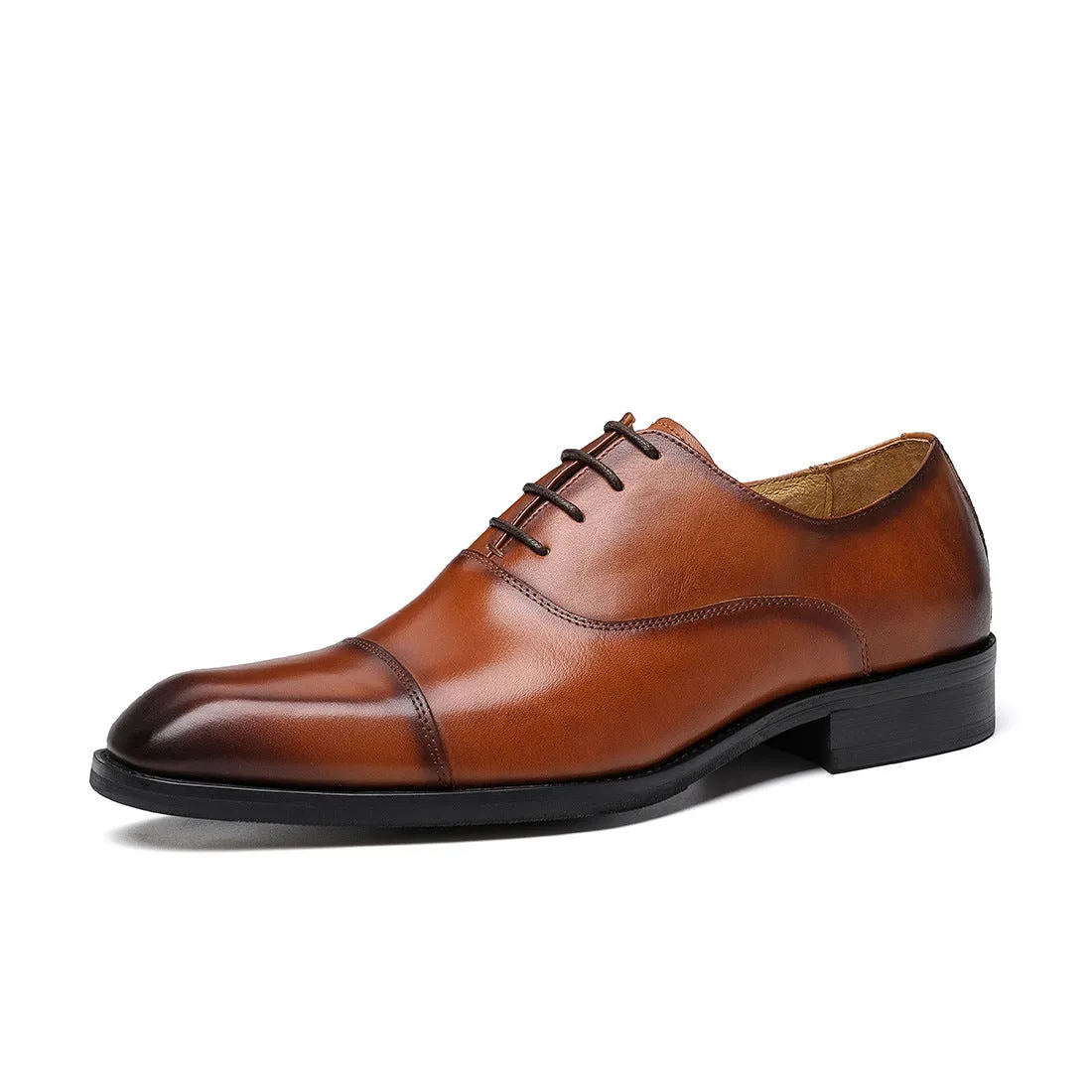 British Leather Shoes Men's Business Formal Wear Authentic Leather Square Toe Oxford Shoes Groom Wedding Shoes Casual Men's Shoes20613