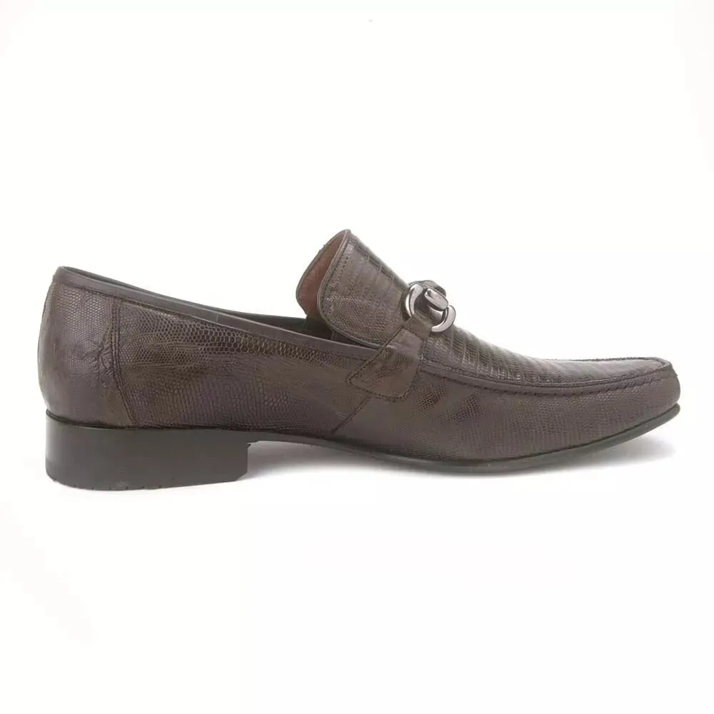 Brown Genuine Teju Lizard Skin Slip-on By Los Altos