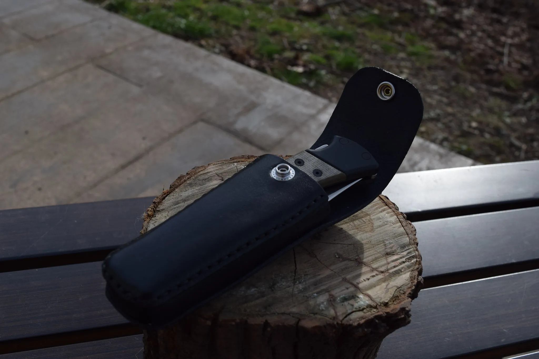 Buck knife leather belt case