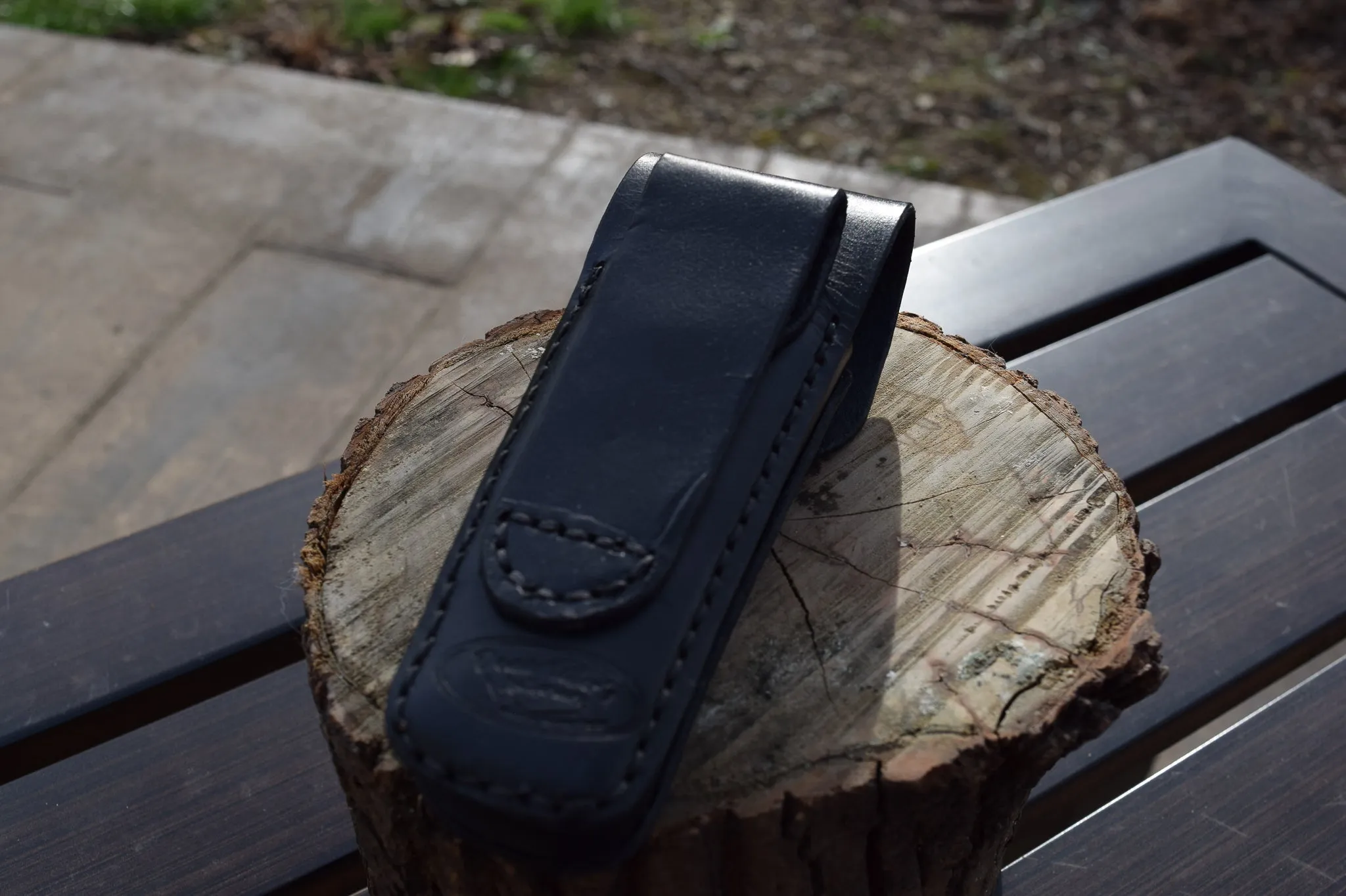 Buck knife leather belt case