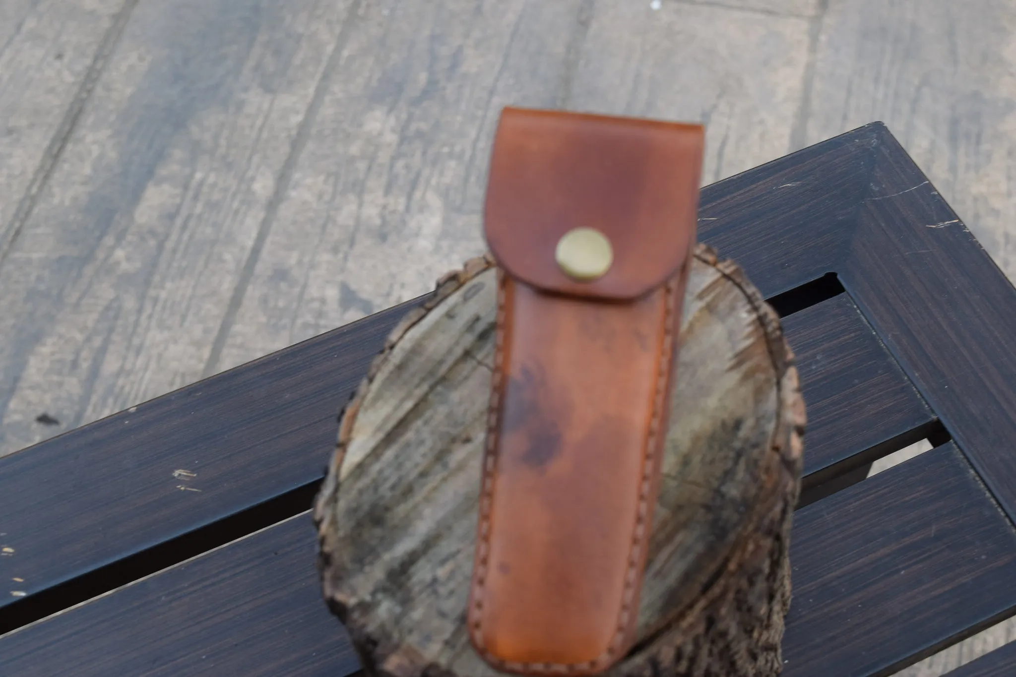 Buck knife leather belt case