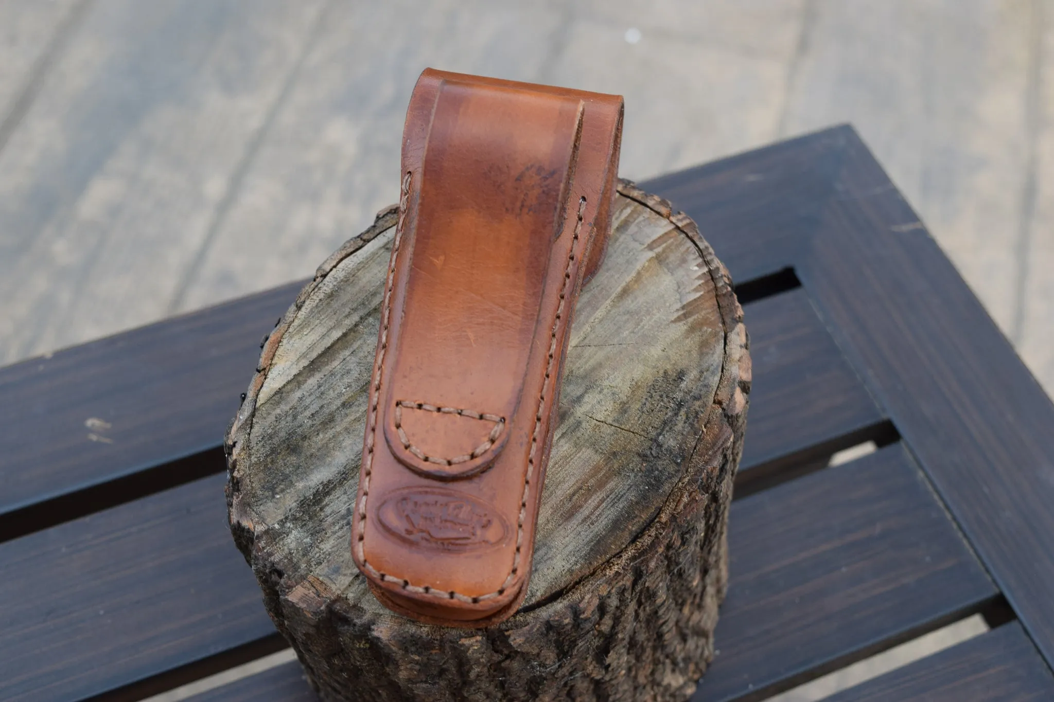 Buck knife leather belt case
