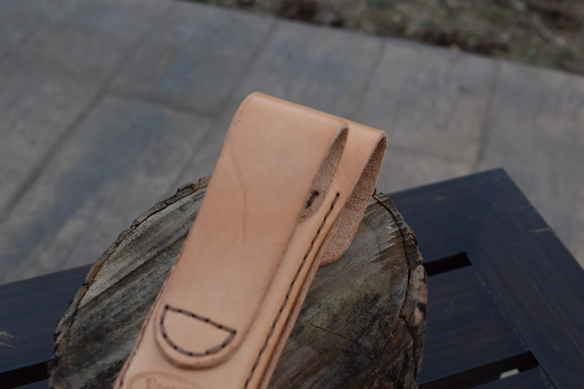 Buck knife leather belt case