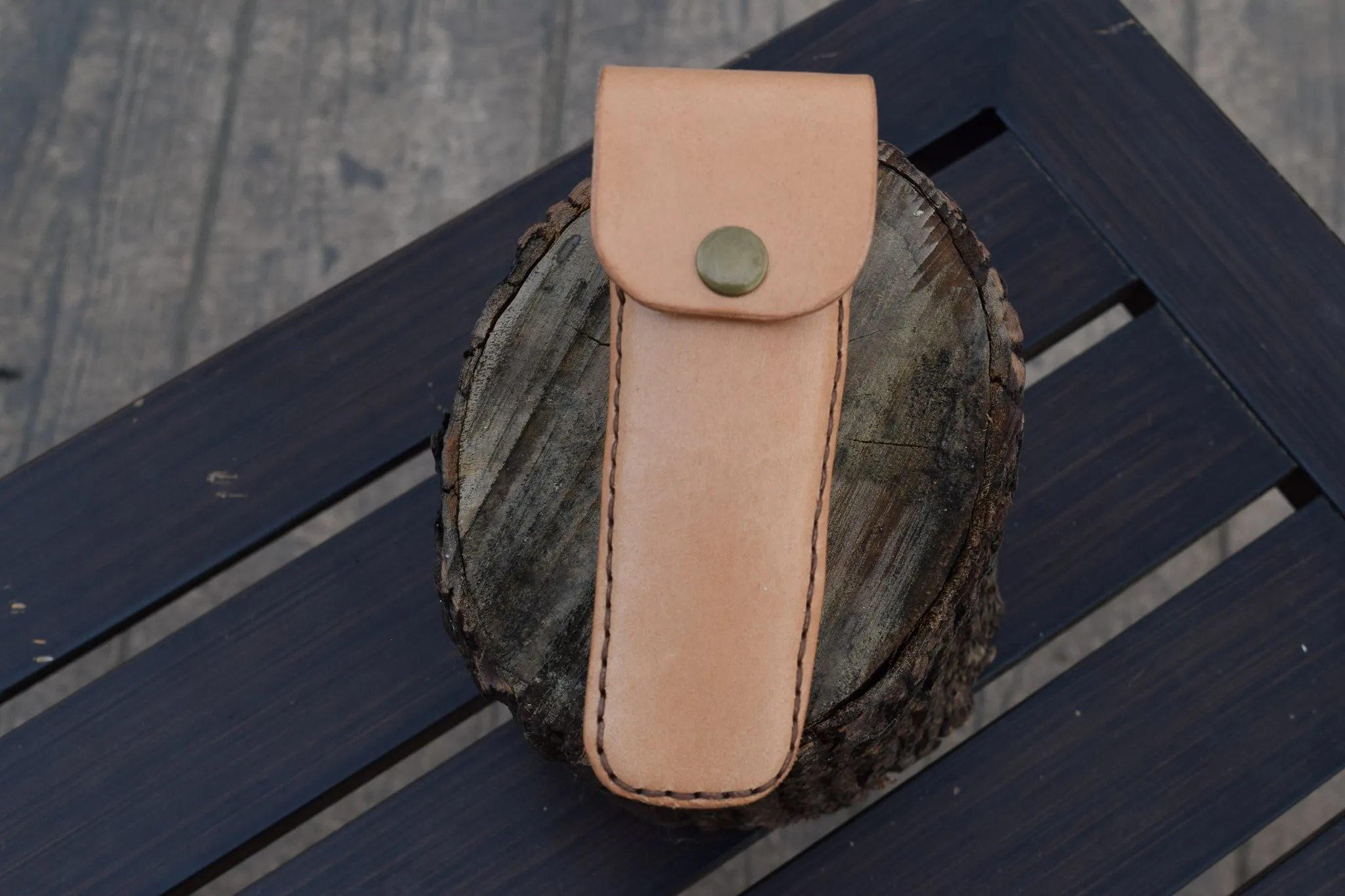 Buck knife leather belt case