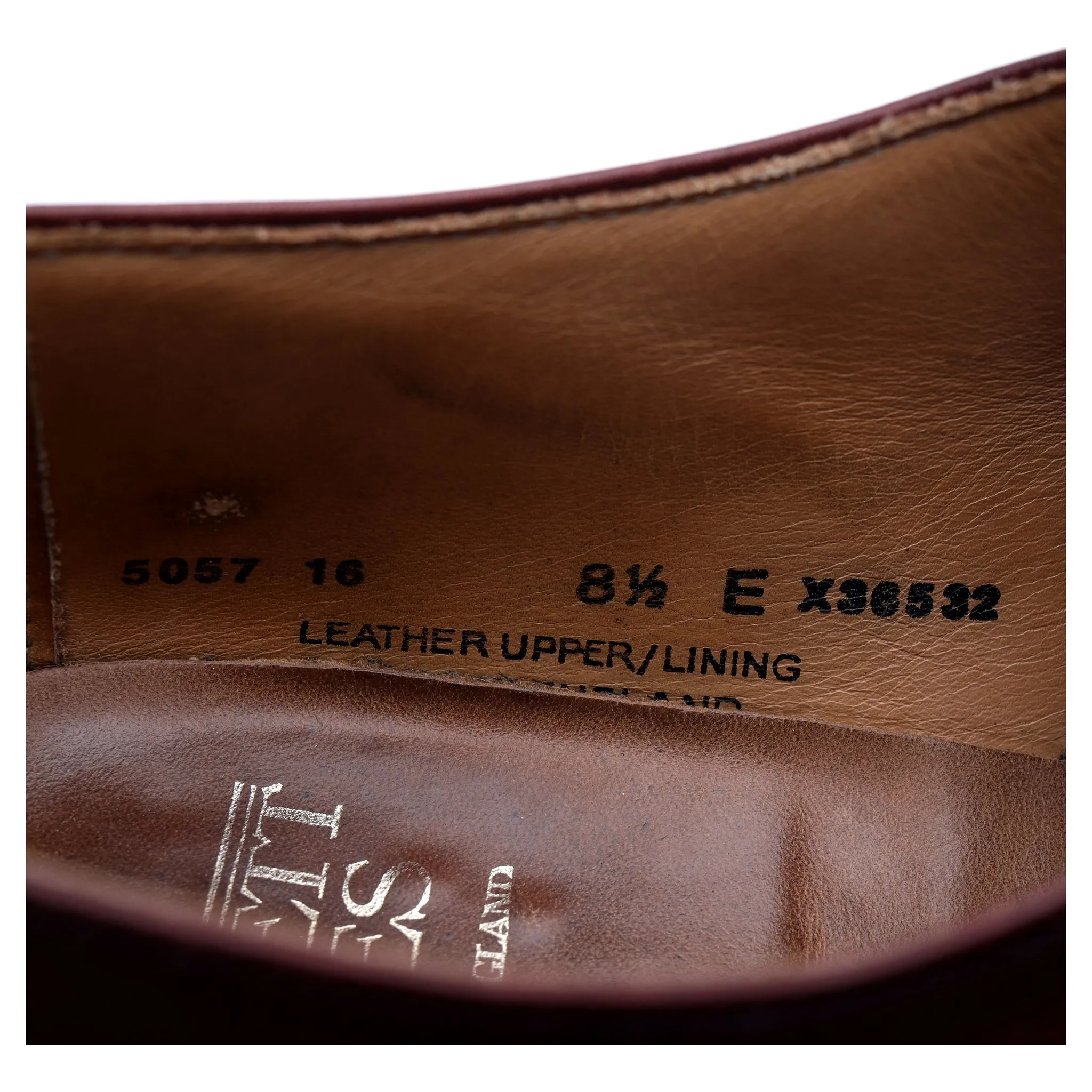 Burgundy Leather Oxford UK 8.5 E