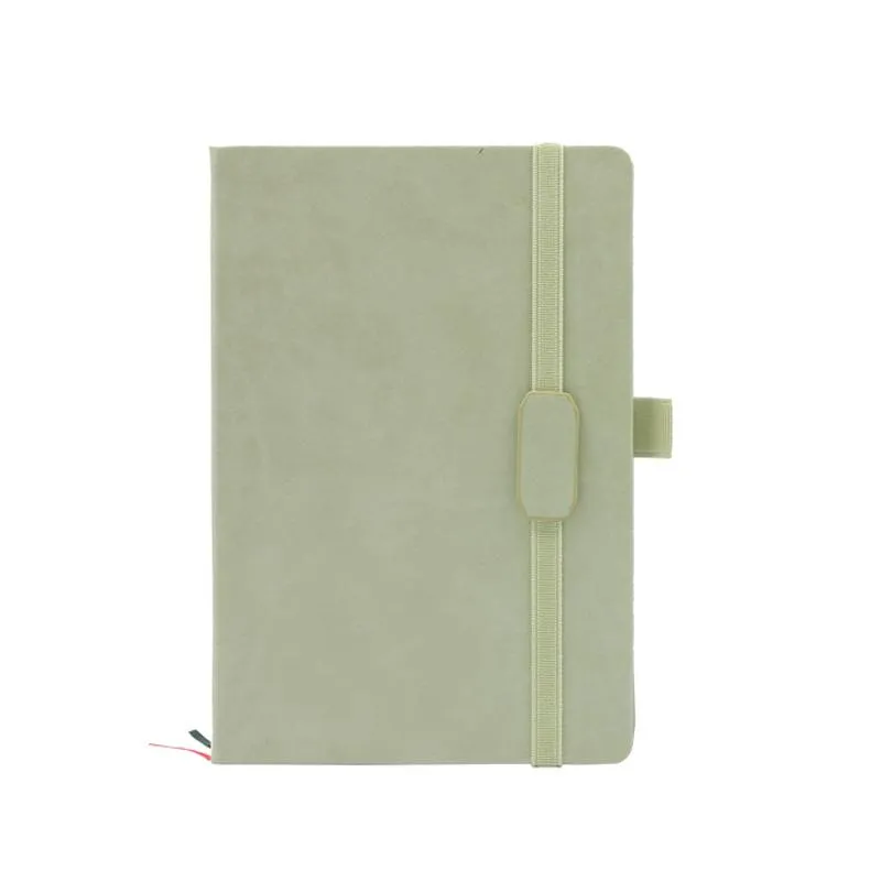 Business Notebook With Pu Leather Cover And Coloured Elastic Band Closure