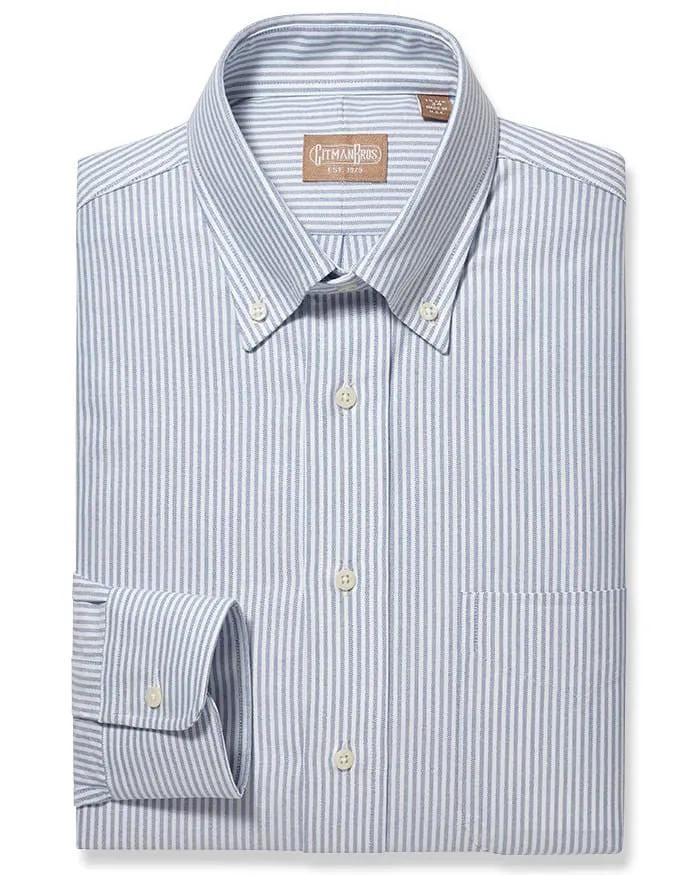Button Down Oxford Blue Stripe - Big/Tall