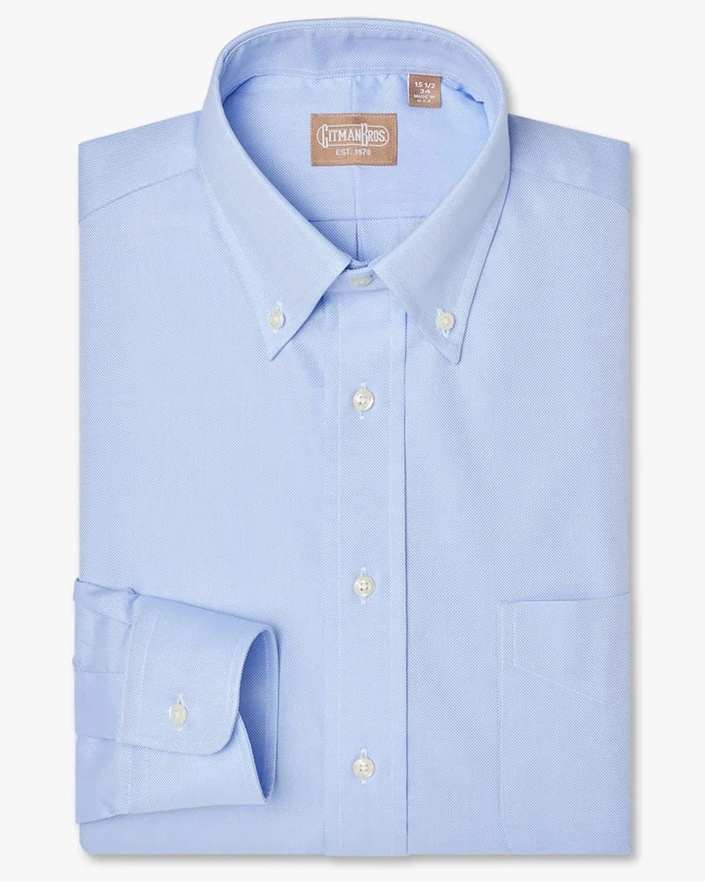 Button Down Royal Oxford Blue - Classic