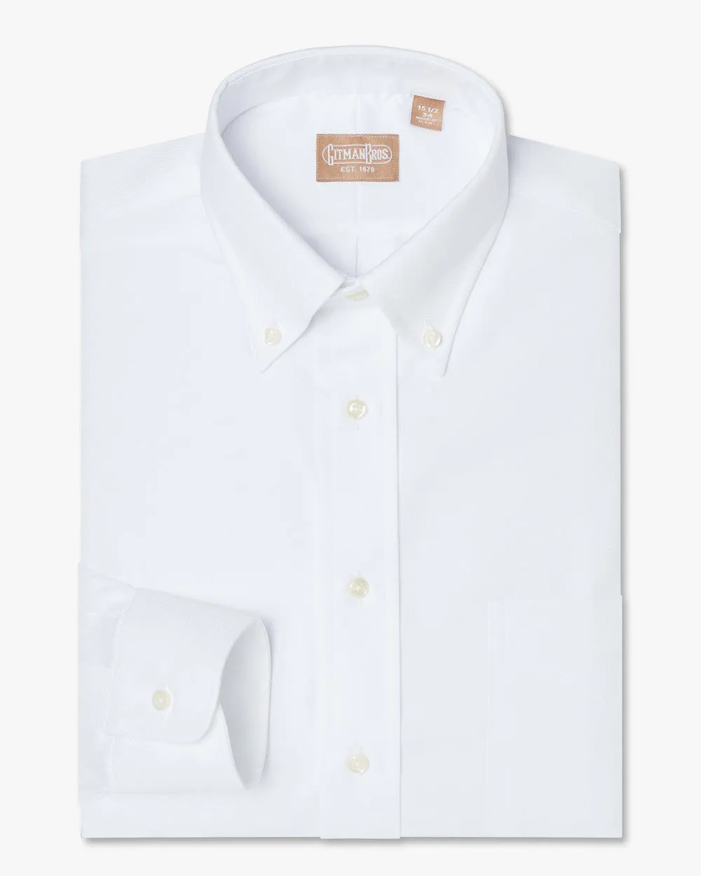 Button Down Royal Oxford White - Classic