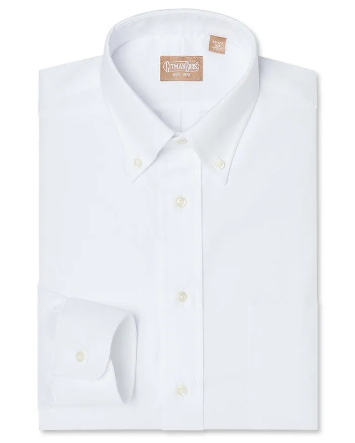 Button Down Royal Oxford White - Classic