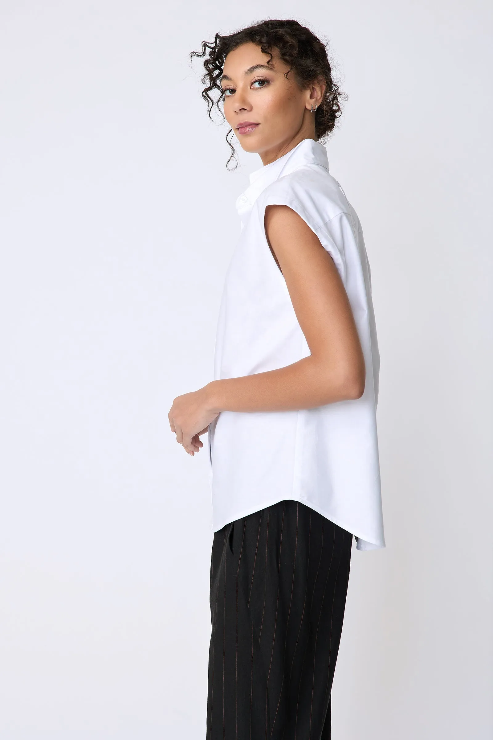 Candice DC Shirt in White Oxford